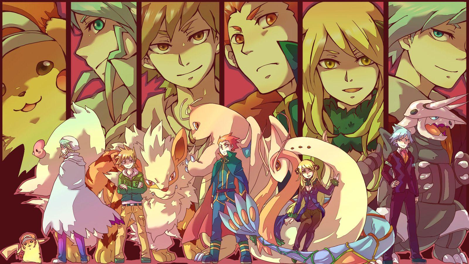 1600x900 Pokemon Pikachu Arcanine Luvdisc Dragonite Milotic Aggron HD