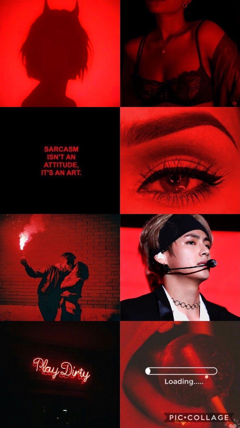 1010x1800 Red Kpop Aesthetic Wallpaper.topnovocom.top