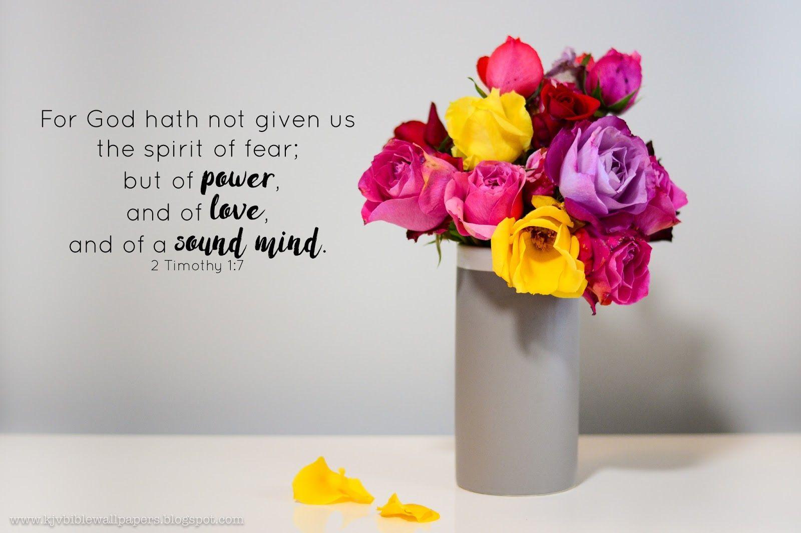 1600x1066 KJV Bible Wallpaper: A Sound Mind Timothy 1:7