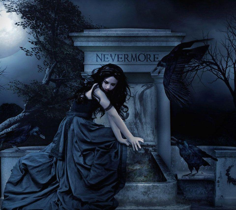 960x854 Gothic Halloween Background .com