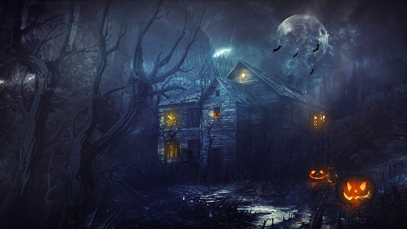 HD wallpaper creepy crow gothic halloween moon night raven   Wallpaper Flare