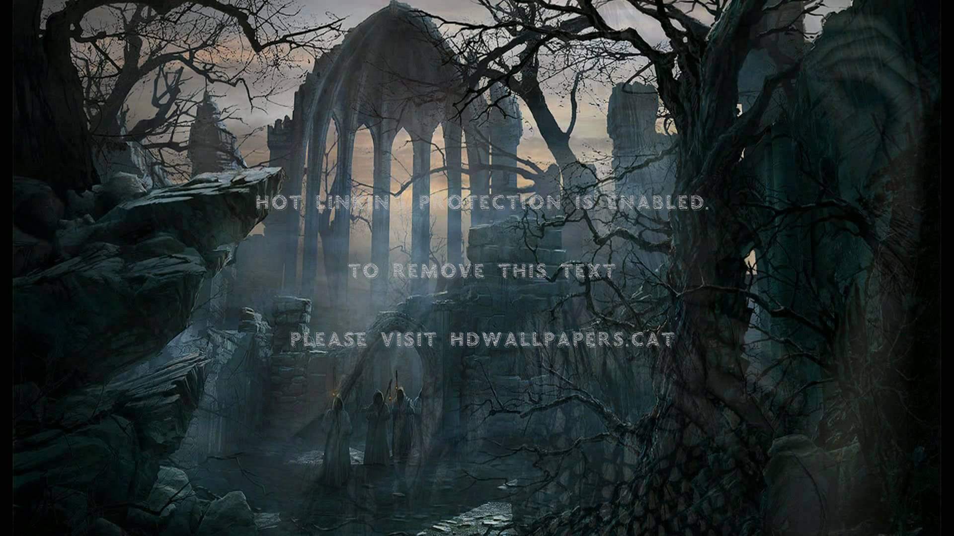 1920x1080 dark grave gothic scarey halloween fog arthdwallpaper.cat