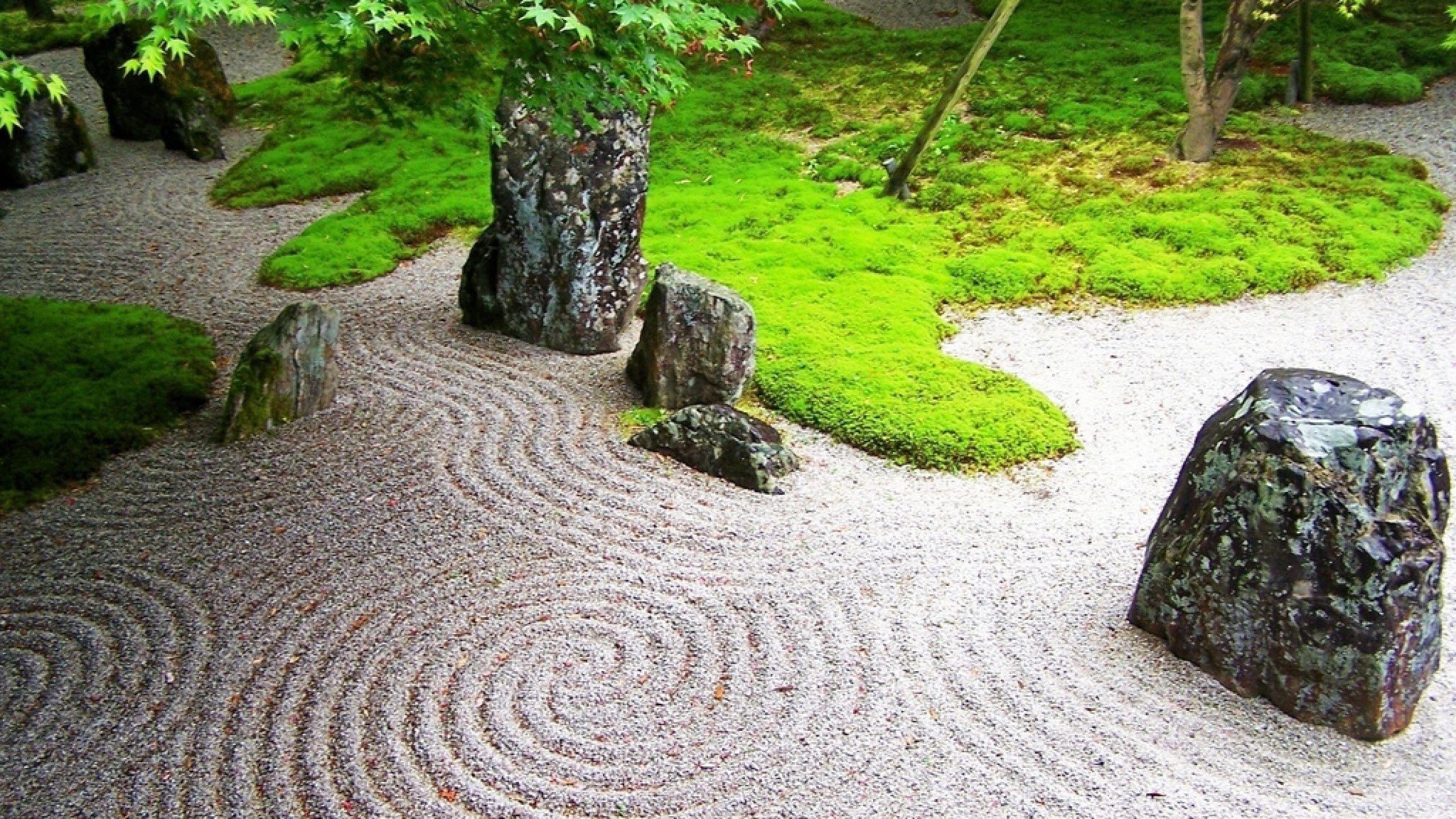 2560x1440 Japan Garden Sand Natur .