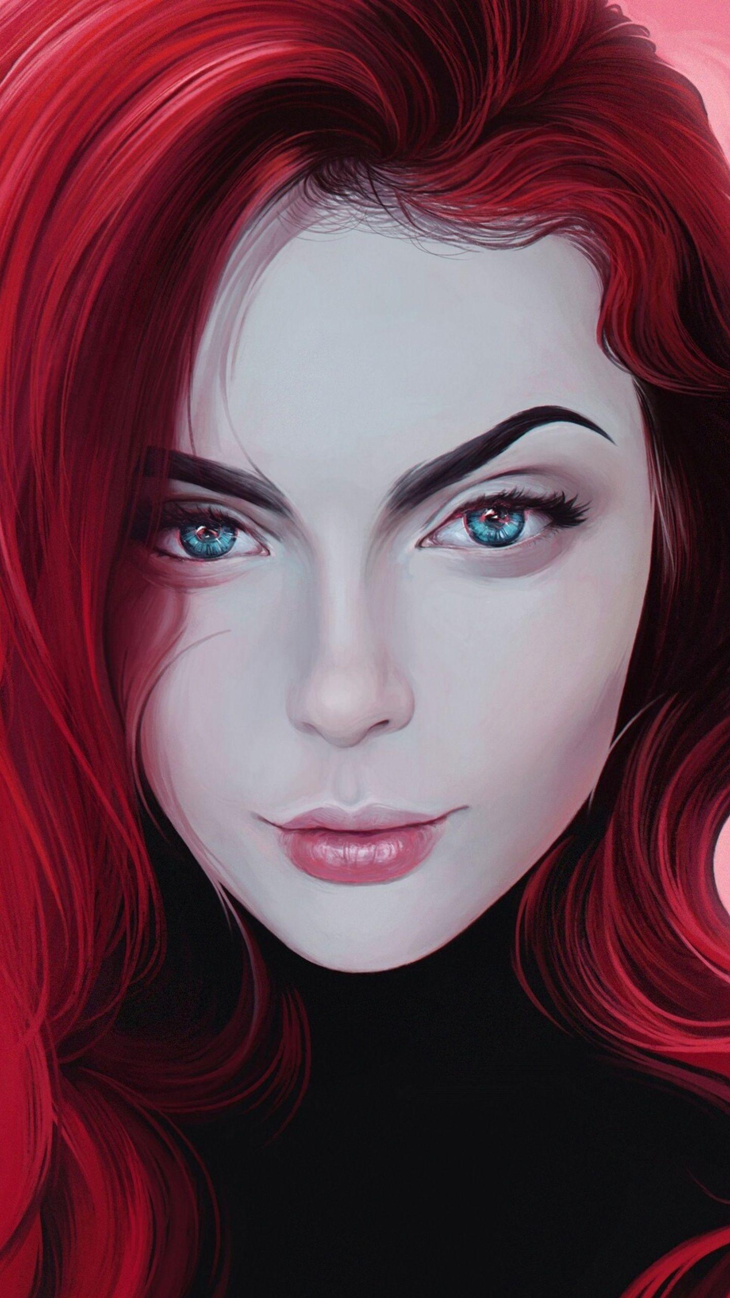1440x2560 Red Head Women Portrait .