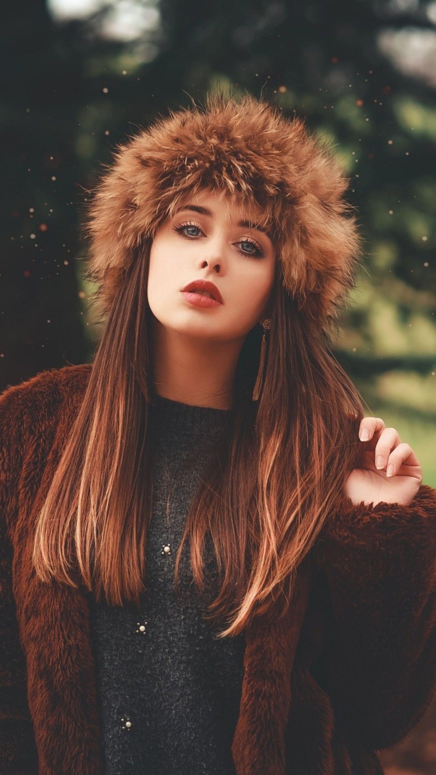1440x2560 Women Winter Outdoors Samsung .