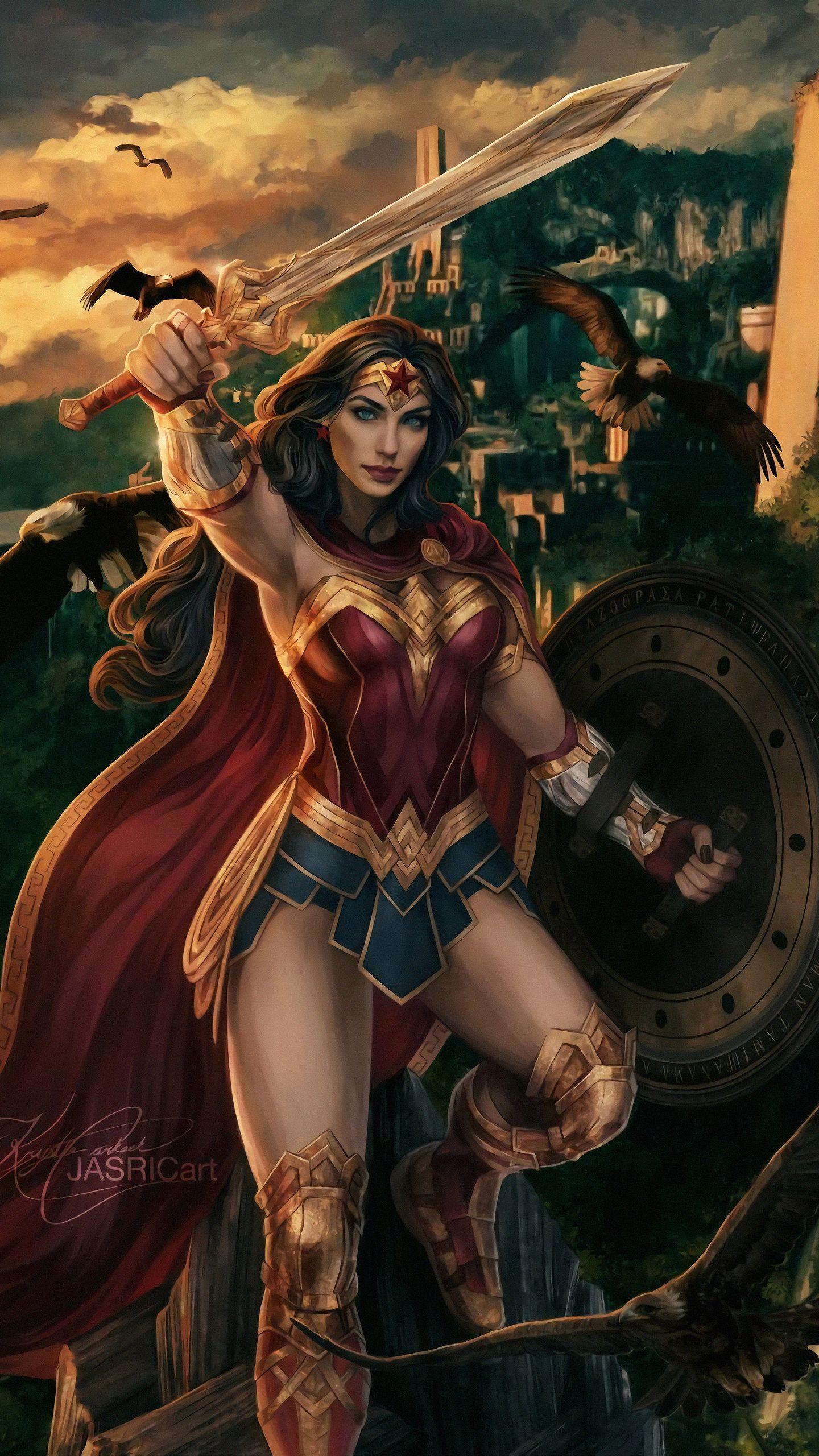 1440x2560 Wonder Woman Real Warrior Art 4K, HD Superheroes Wallpaper Photo and Picture ID. Superman wonder woman, Wonder woman comic, Wonder woman picture