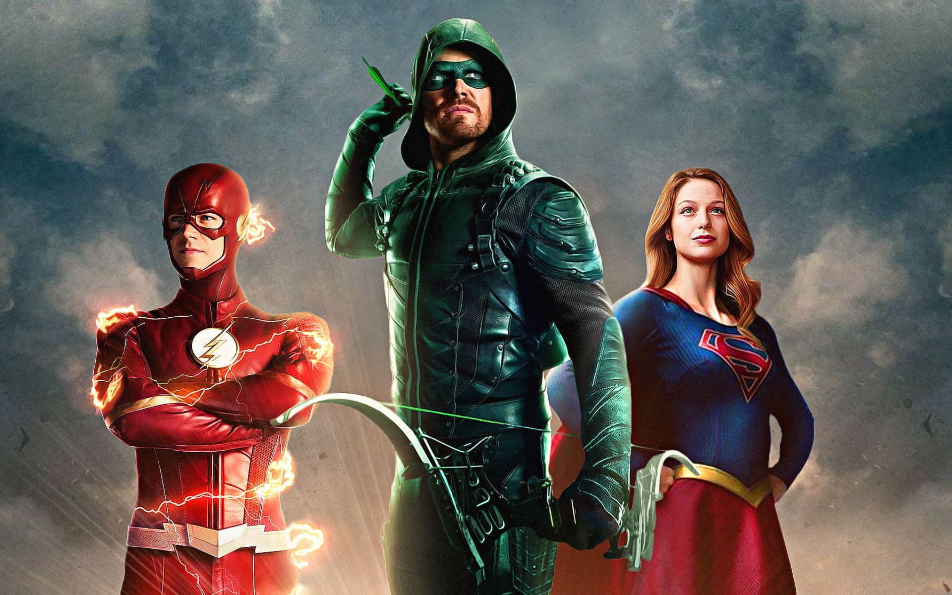 1920x1200 Wallpaper Of Arrow, Comics, Flash, Supergirl Background Kara And Oliver