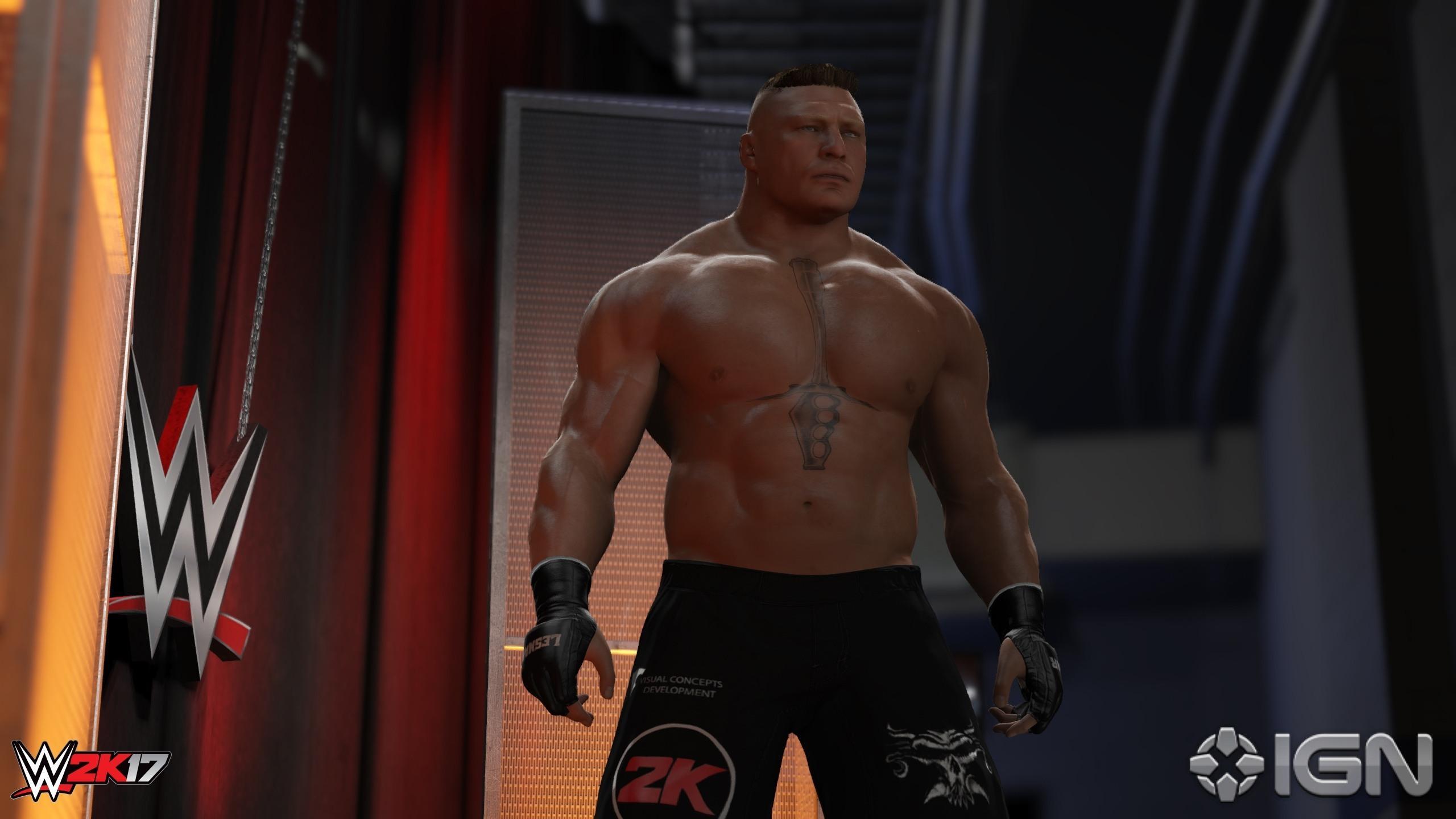2560x1440 Wwe 2k17 Brock Lesnar .