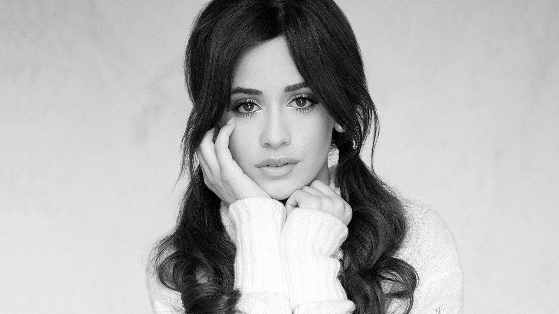1920x1080 Desktop wallpaper monochrome, cute, camila cabello, HD image, picture, background, 1255c3