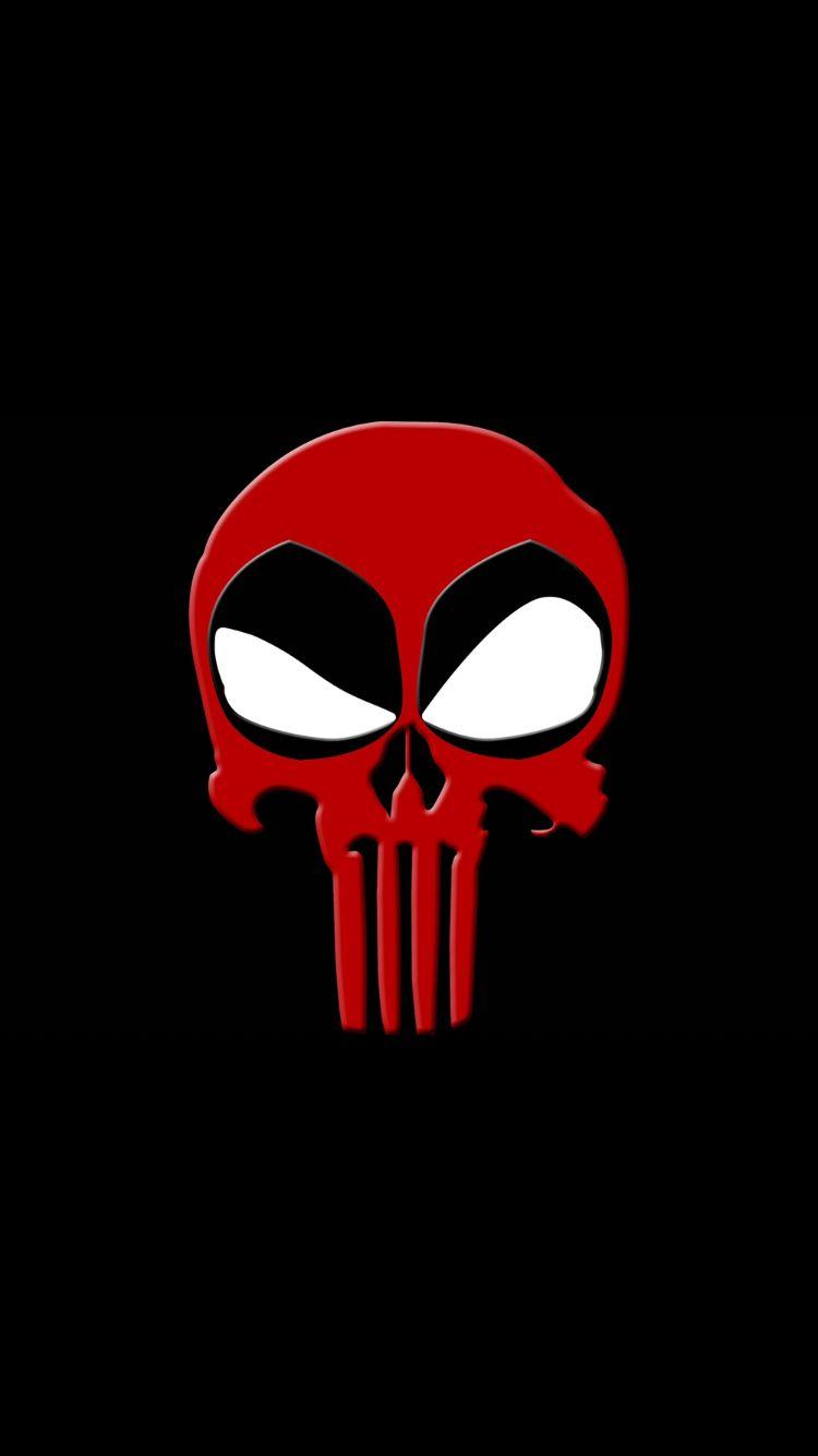 750x1334 Punisher and Deadpool Logo Wallpaper .wallpaper.dog