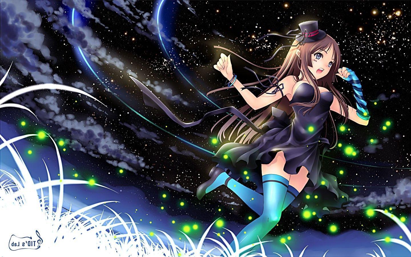 1440x900 Anime Girl In Stars .