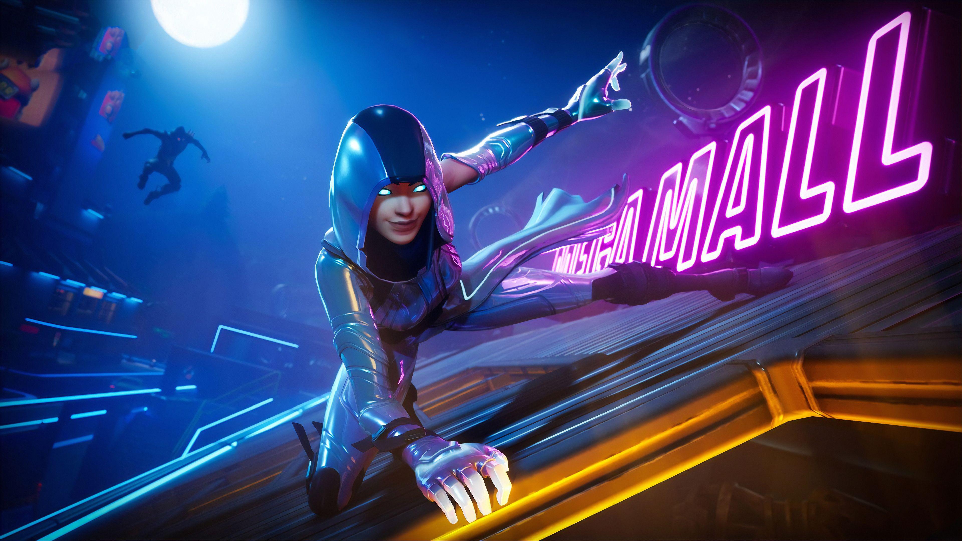 3840x2160 Fortnite Neon Glow Skin 2019 4K .hdwallpaper.in