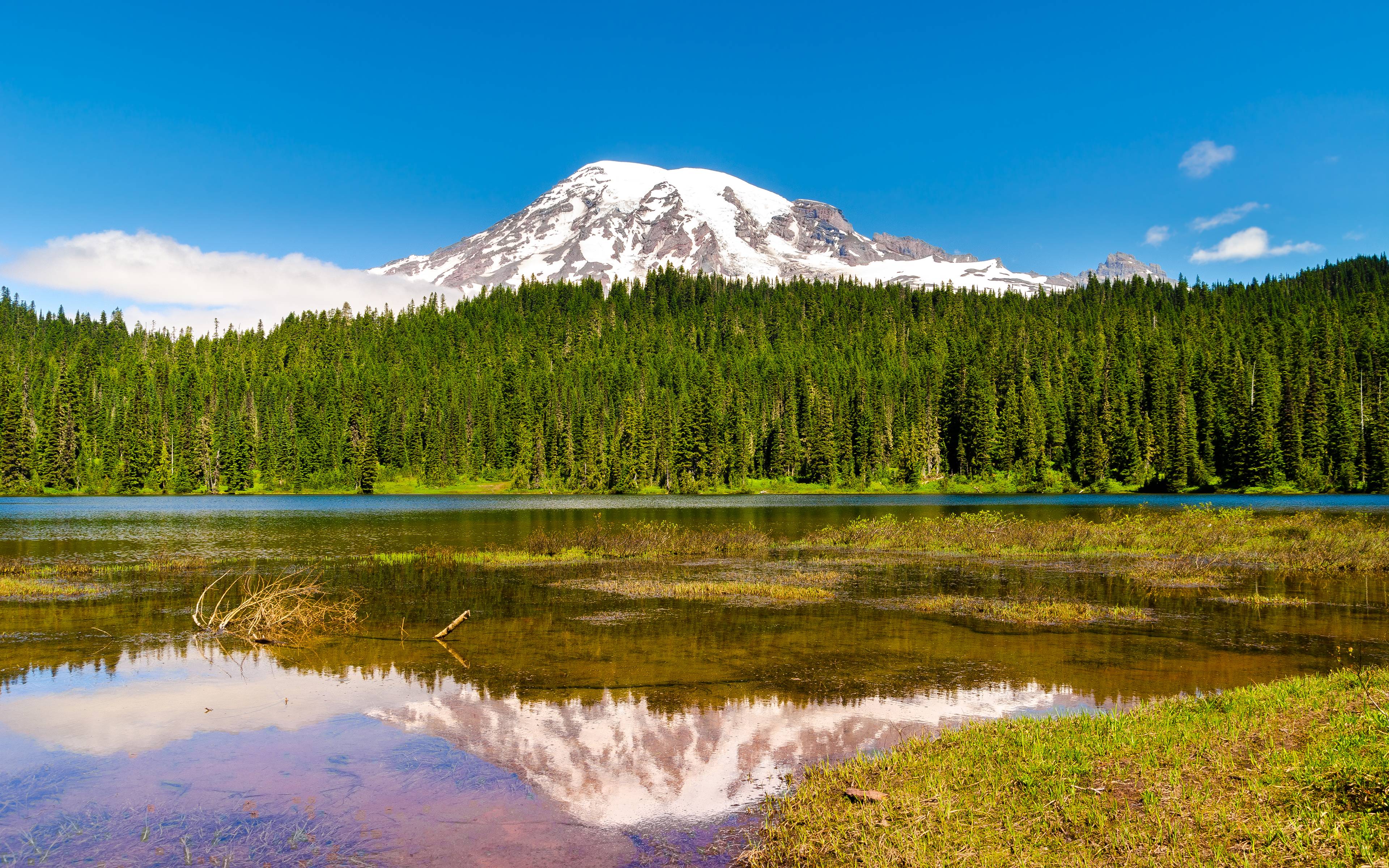 3840x2400 Mount Rainier 4K Wallpaper. HD .