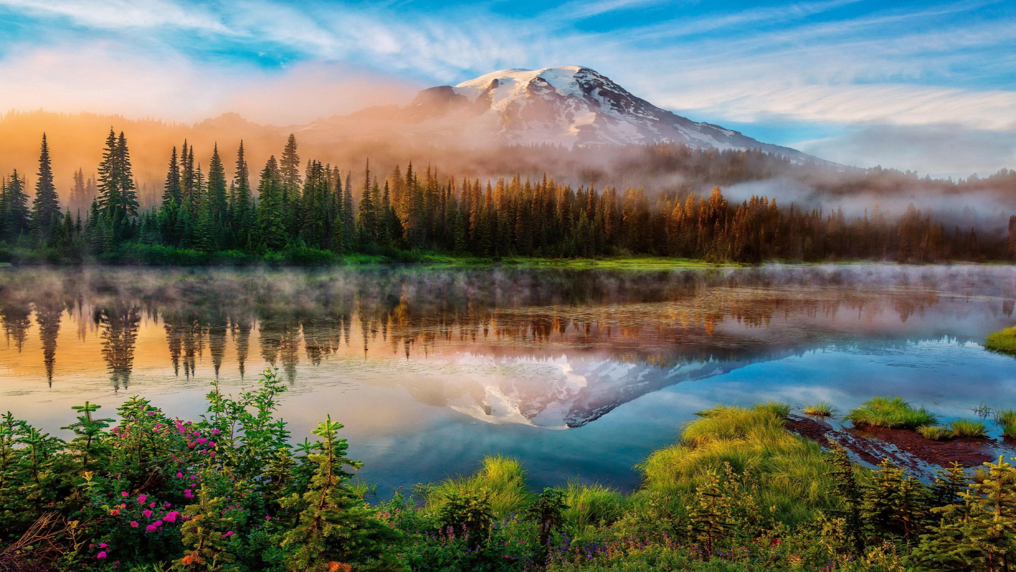 3840x2160 Mount Rainier National Park Wallpaper .