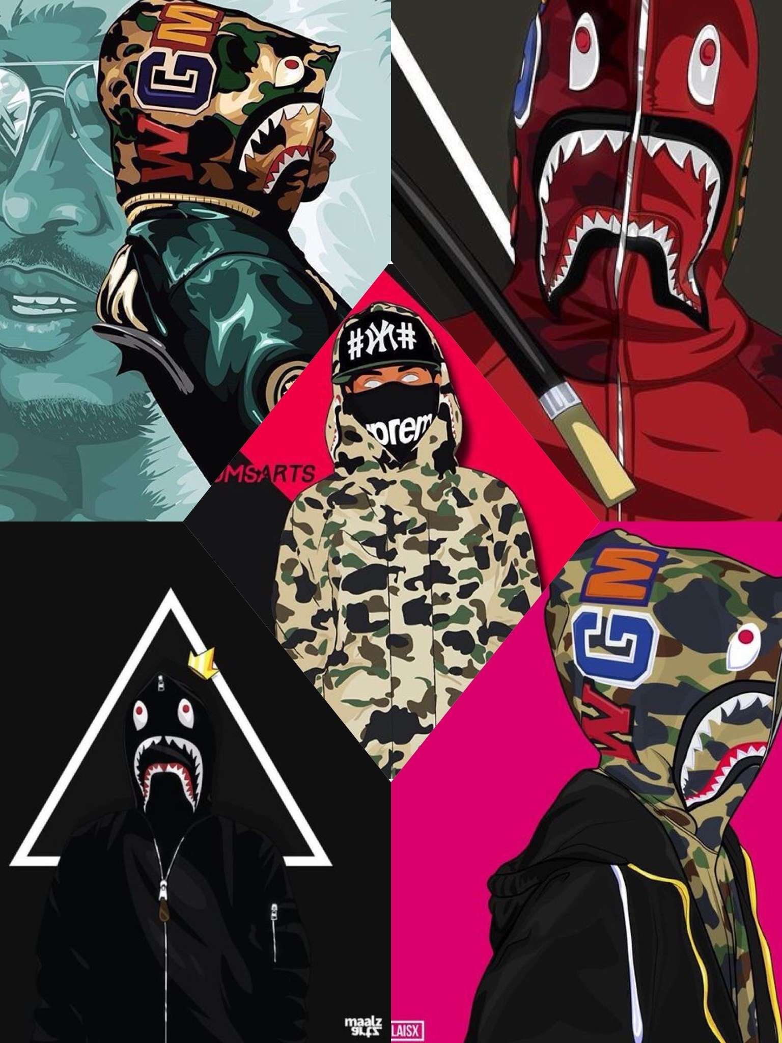 1536x2048 Gucci Supreme Bape Shark