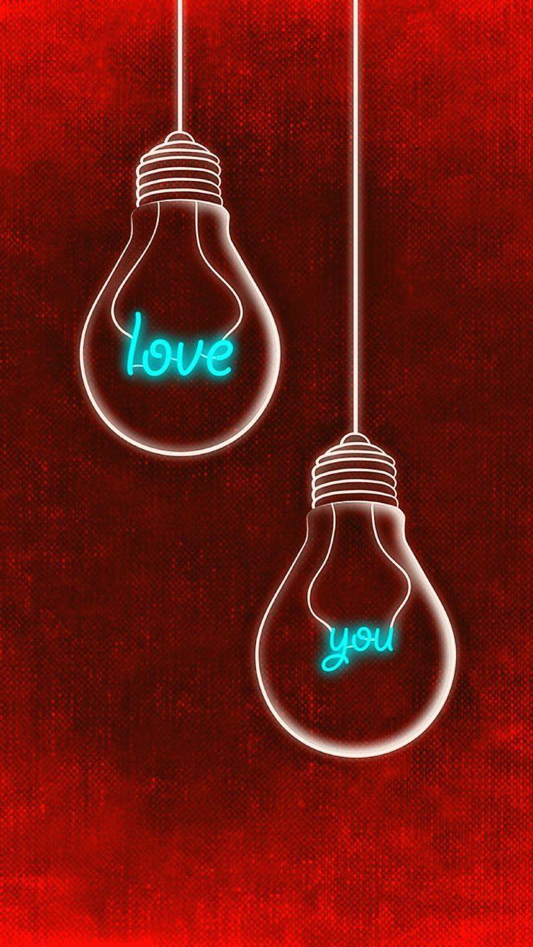 768x1365 Illustrated Love You Light Bulb Samsung .