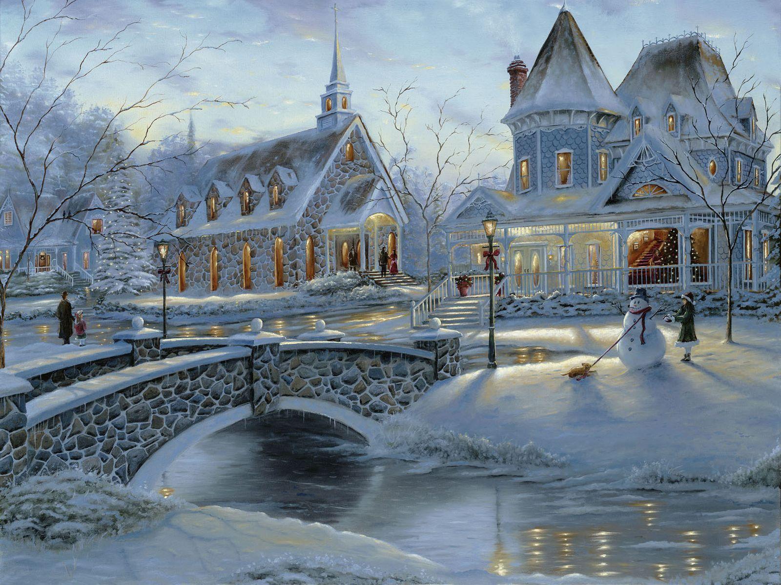 Winter Painting Wallpapers - Top Free Winter Painting Backgrounds ...