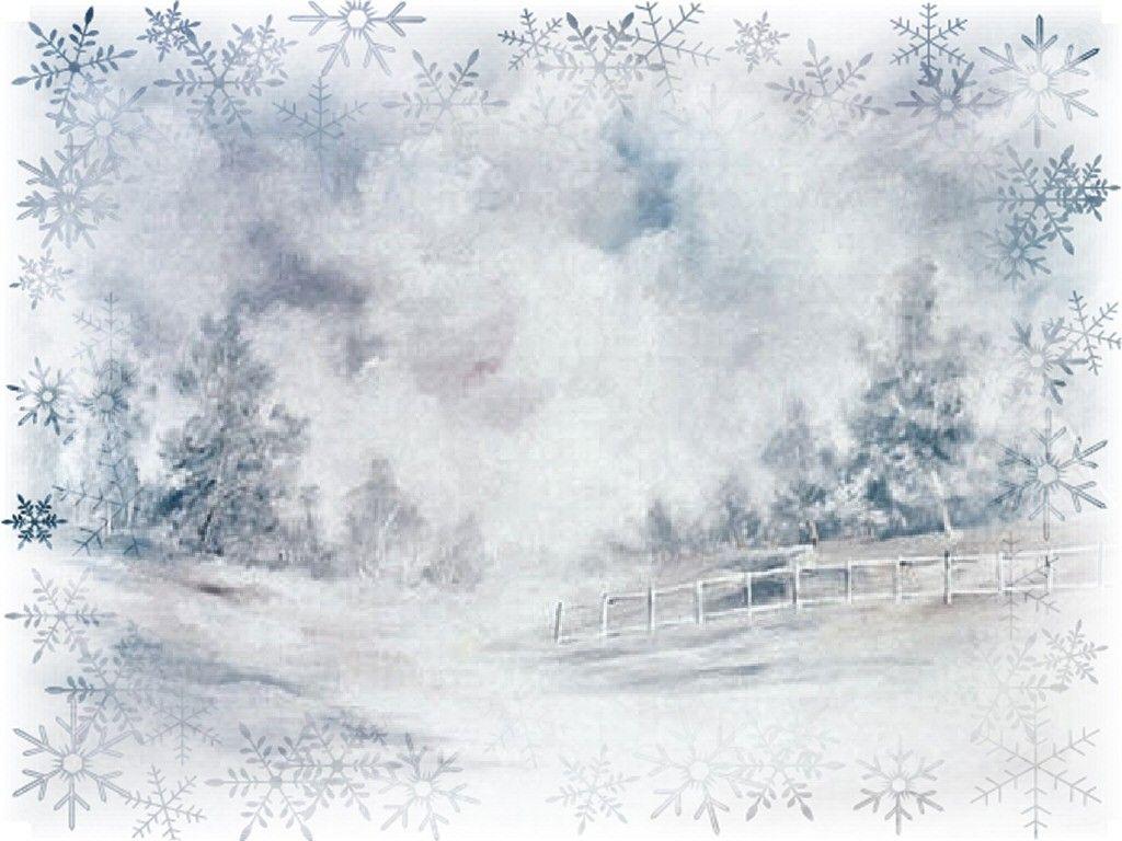 1024x768 Winter: Winter Magic Snow Snowflakes Painting Art Artwork Trees
