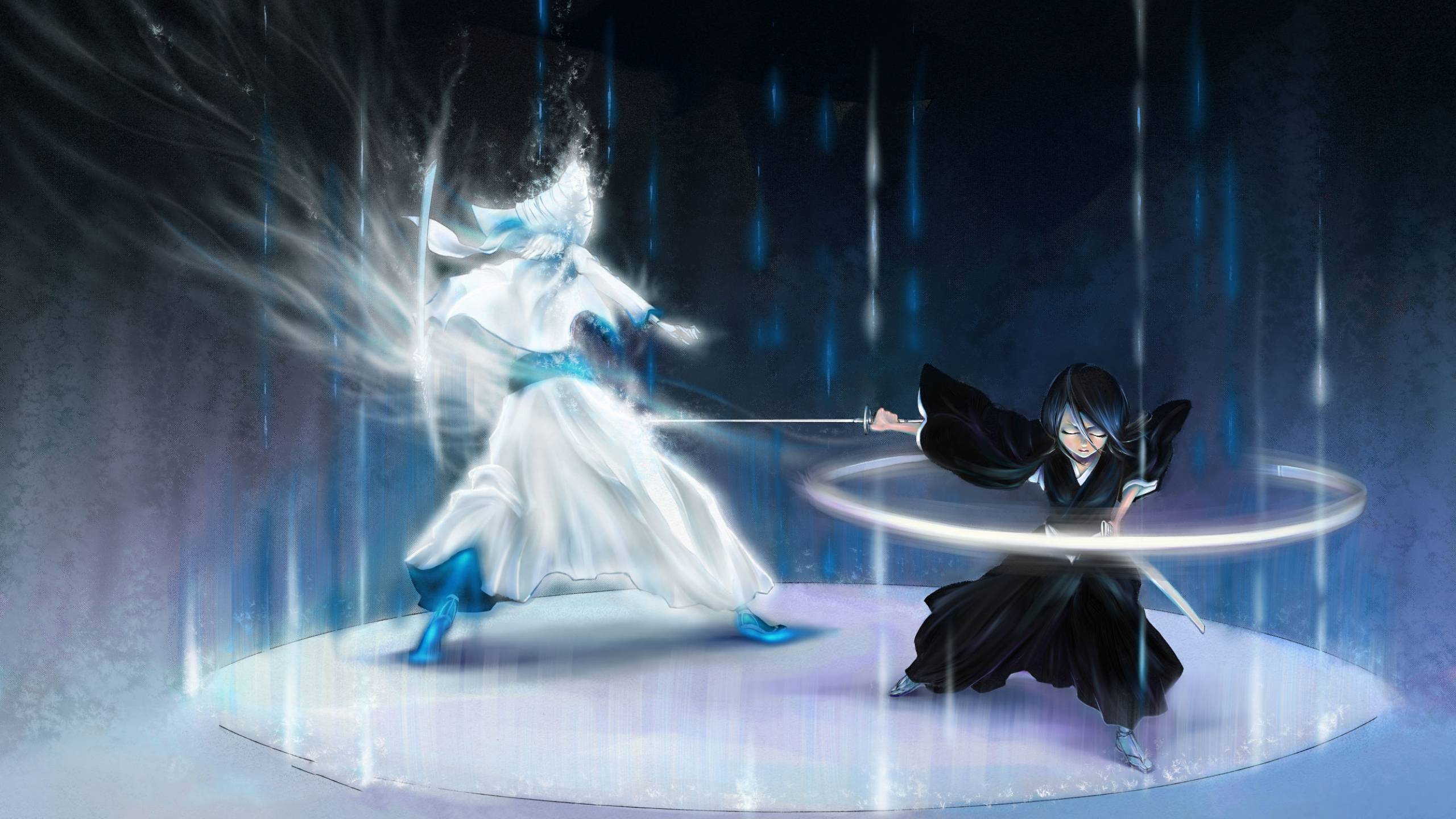 2560x1440 bleach, rukia kuchiki, katana .