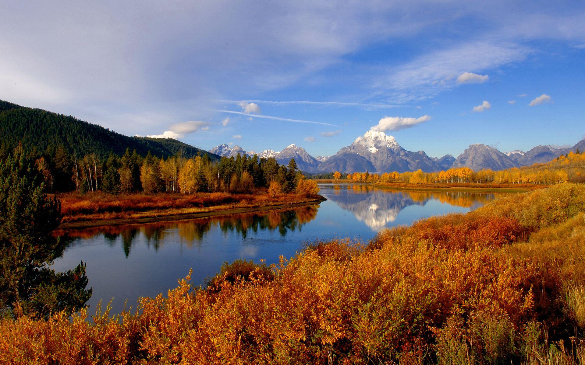 1920x1200 Autumn Mountain and River Landscape Wallpaper​-Quality Free Image and Transparent PNG Clipart