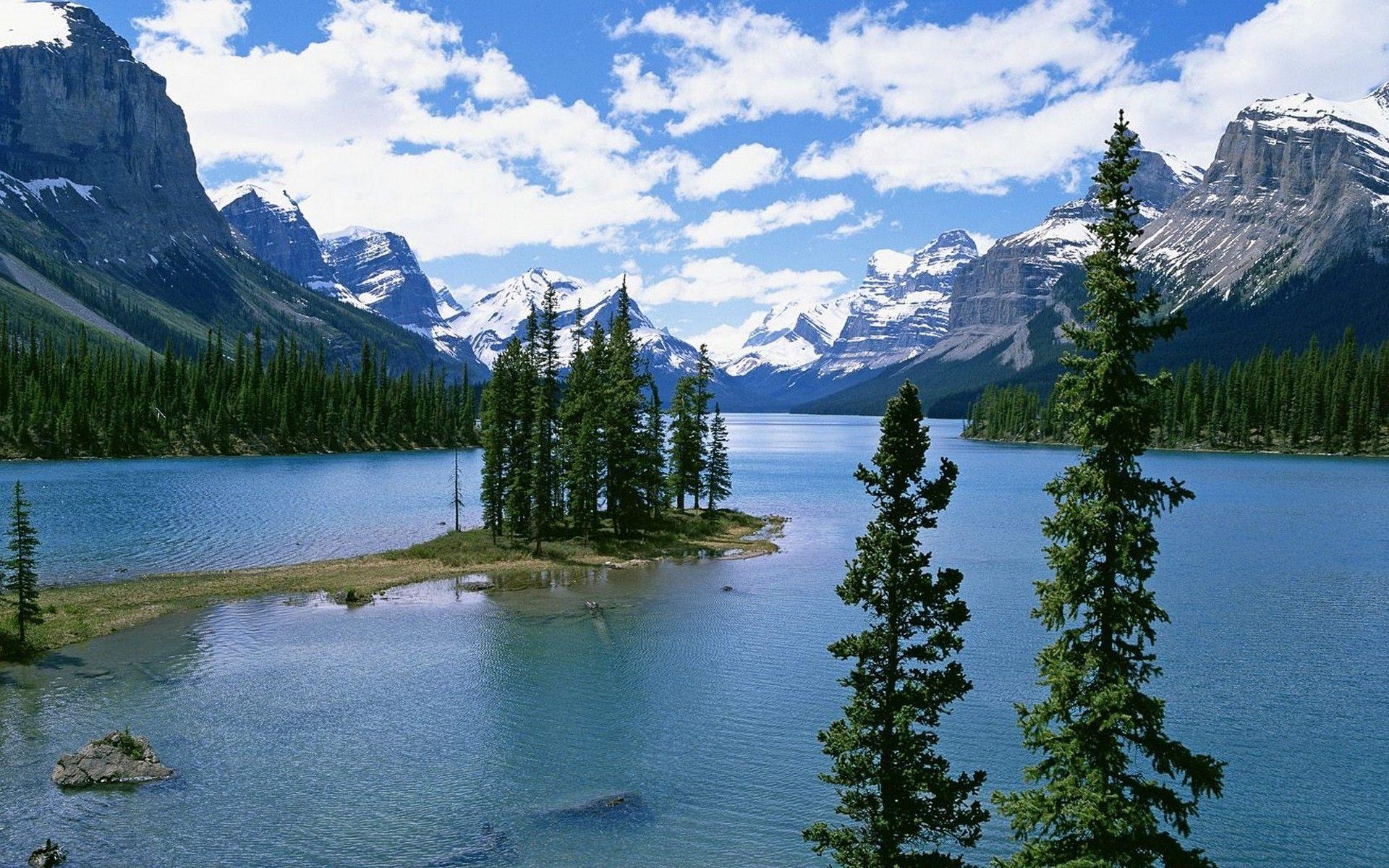 1920x1200 landscape, Mountain, Lake Wallpaper HD .