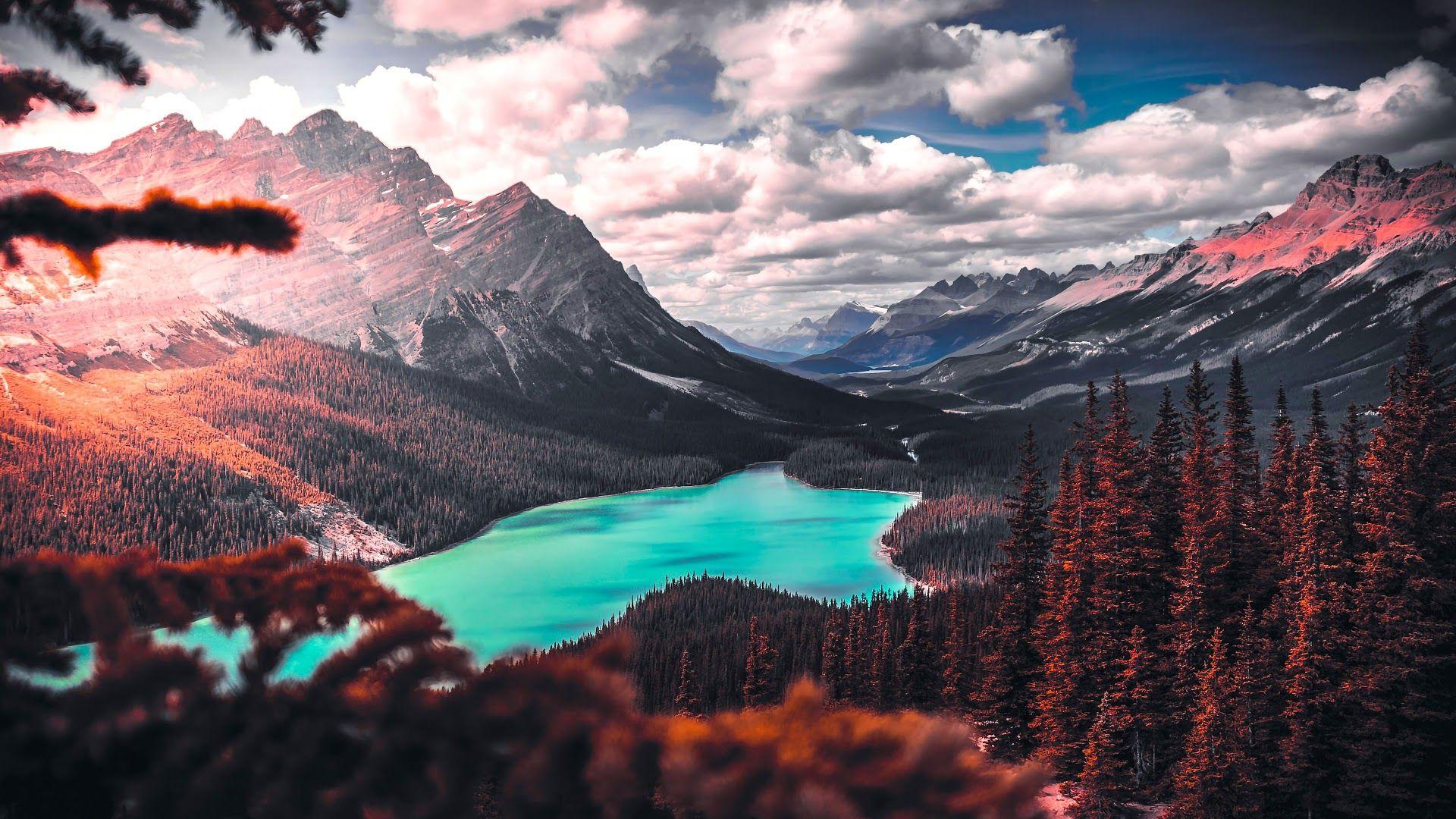 1920x1080 Mountain Lake Nature Forest Landscape .