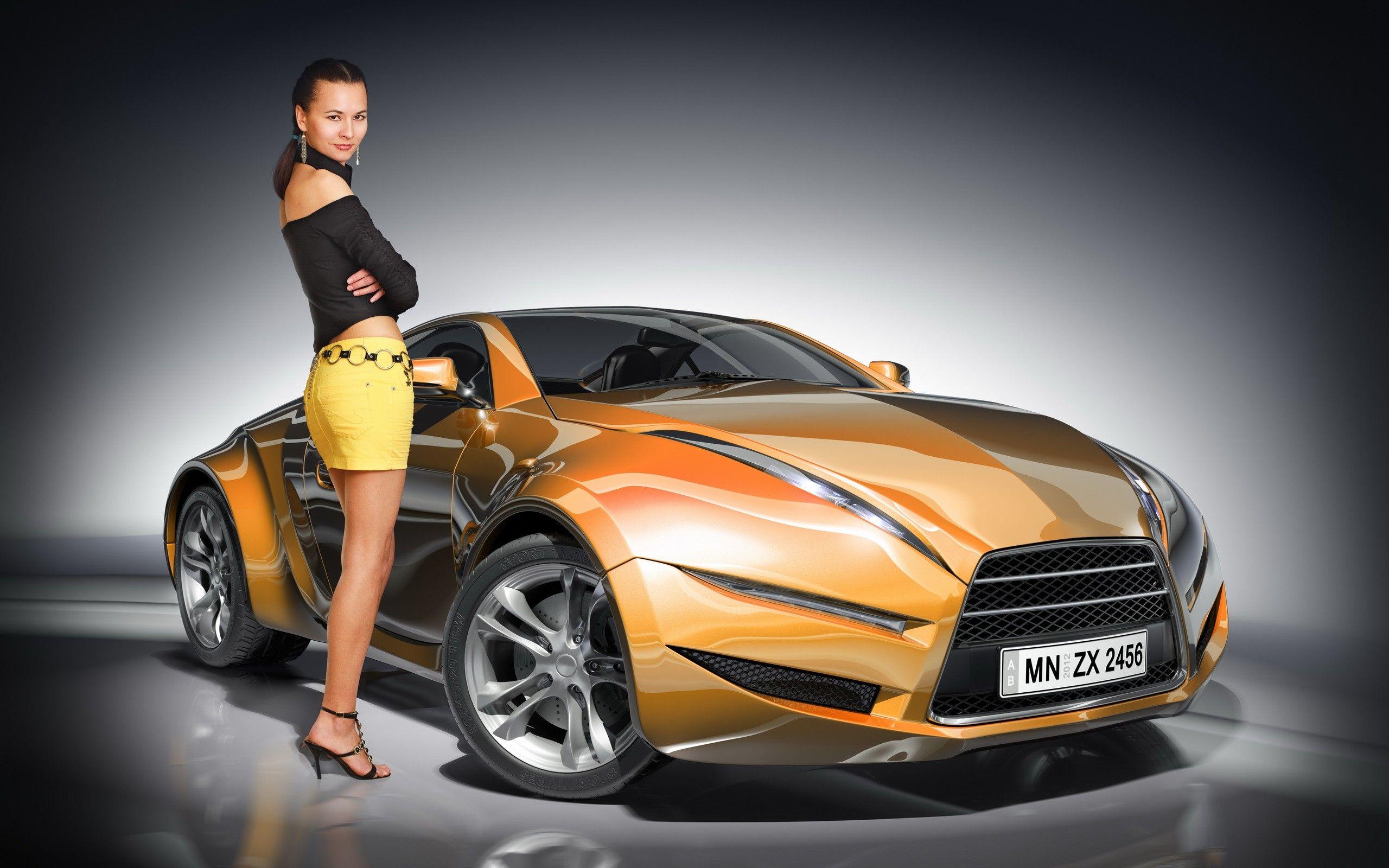 2560x1600 Car And Girl Wallpaper Nice Background .