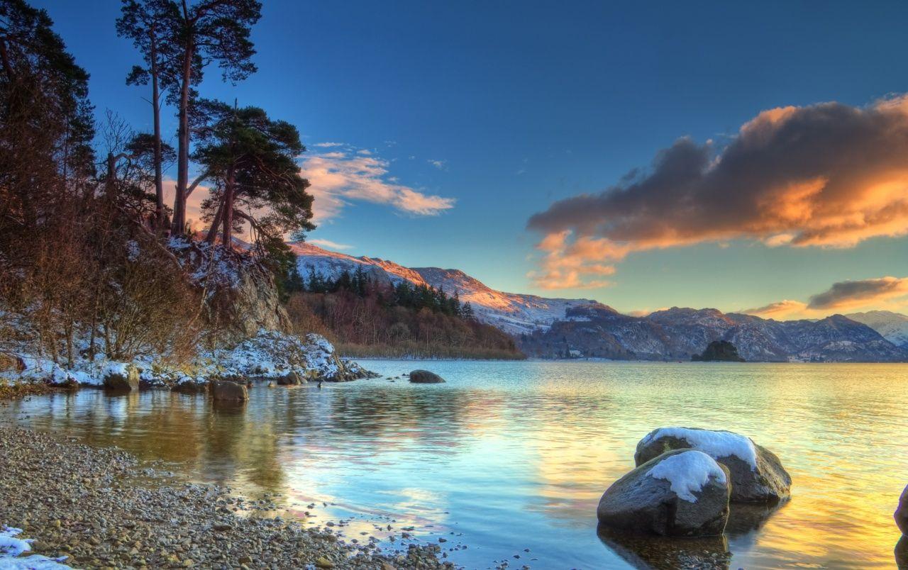 1280x804 Winter Landscape Wallpaper .