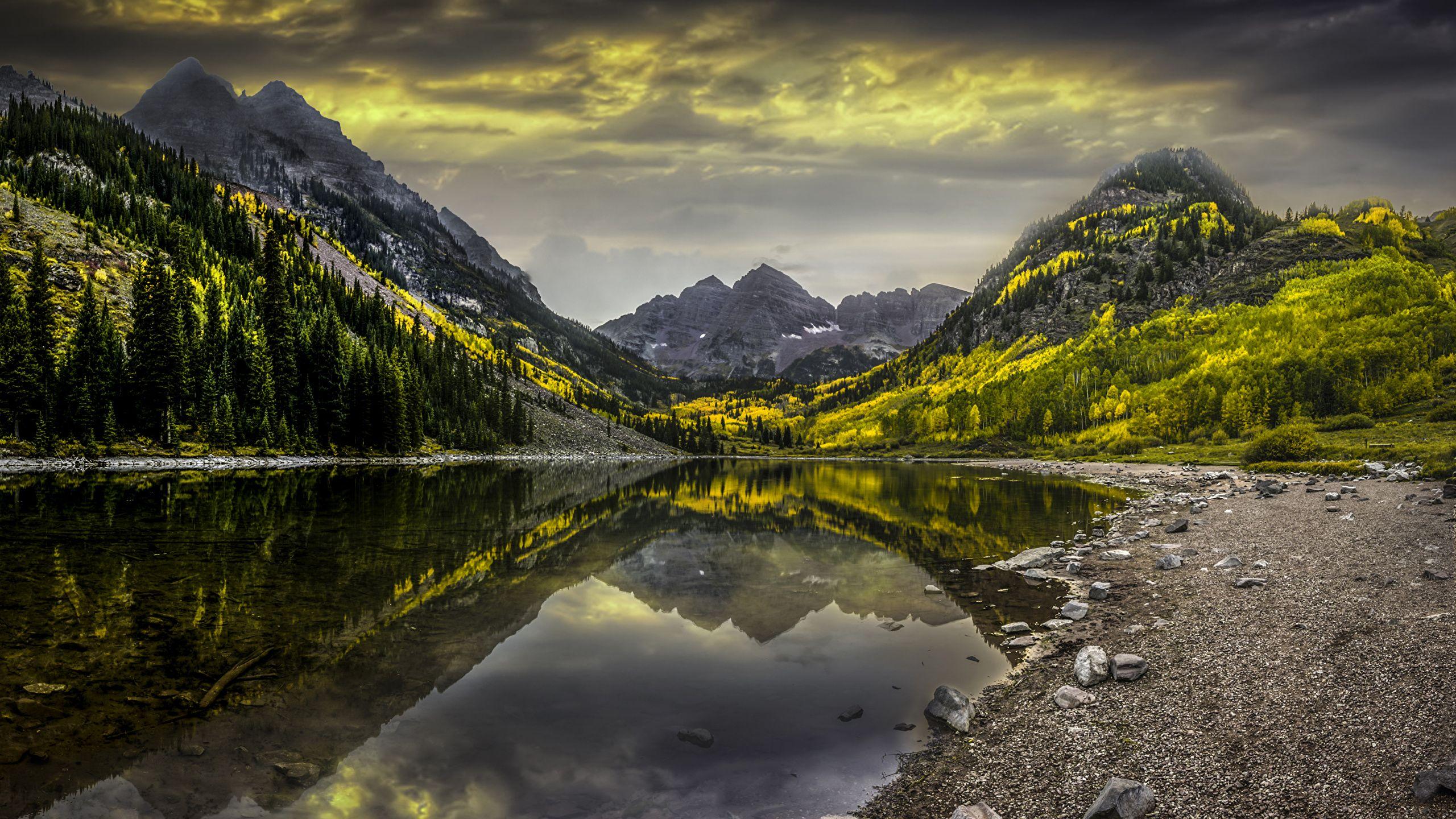 2560x1440 Picture USA Colorado Nature Autumn .