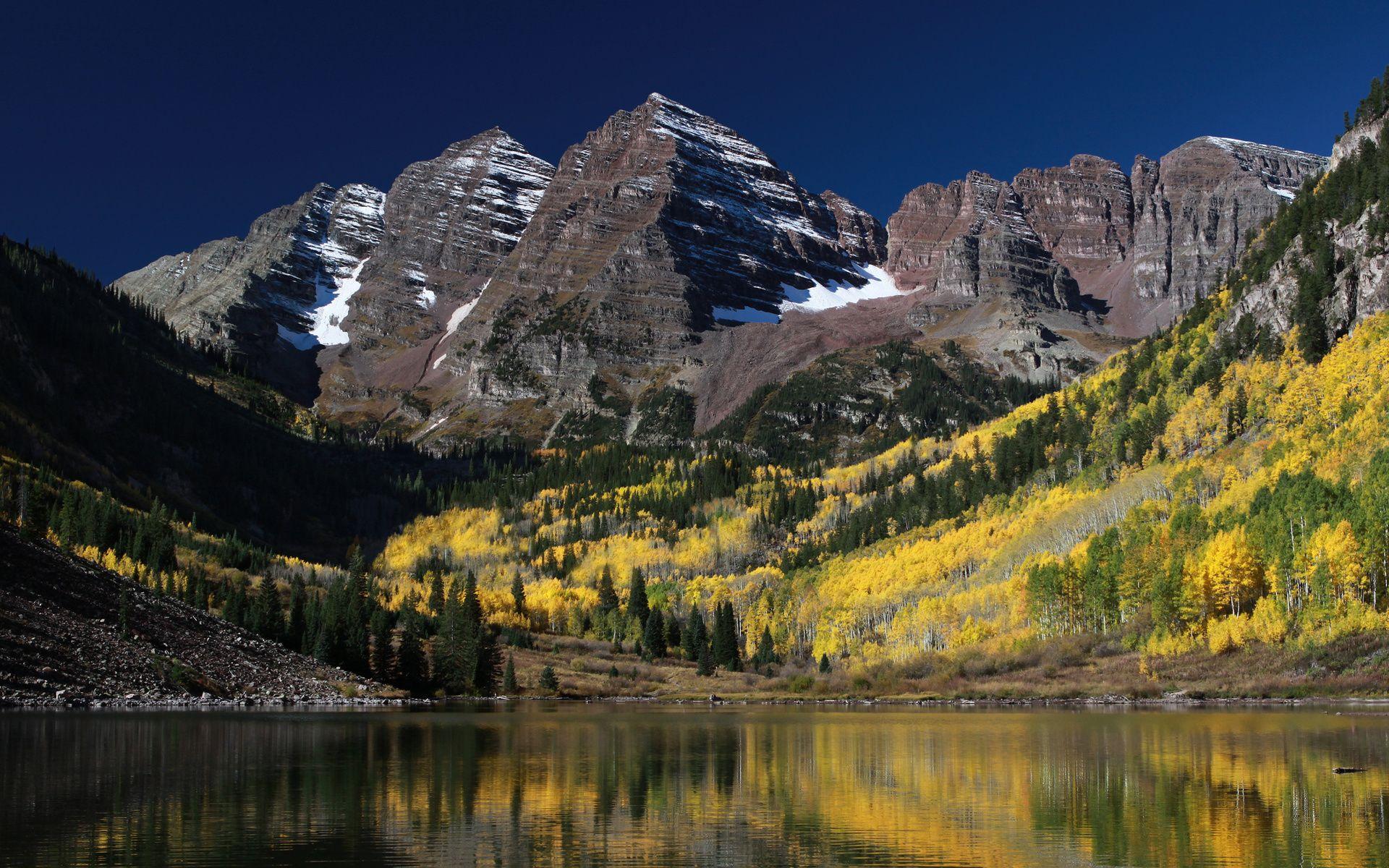 1920x1200 Mountain lake trees landscape nature .