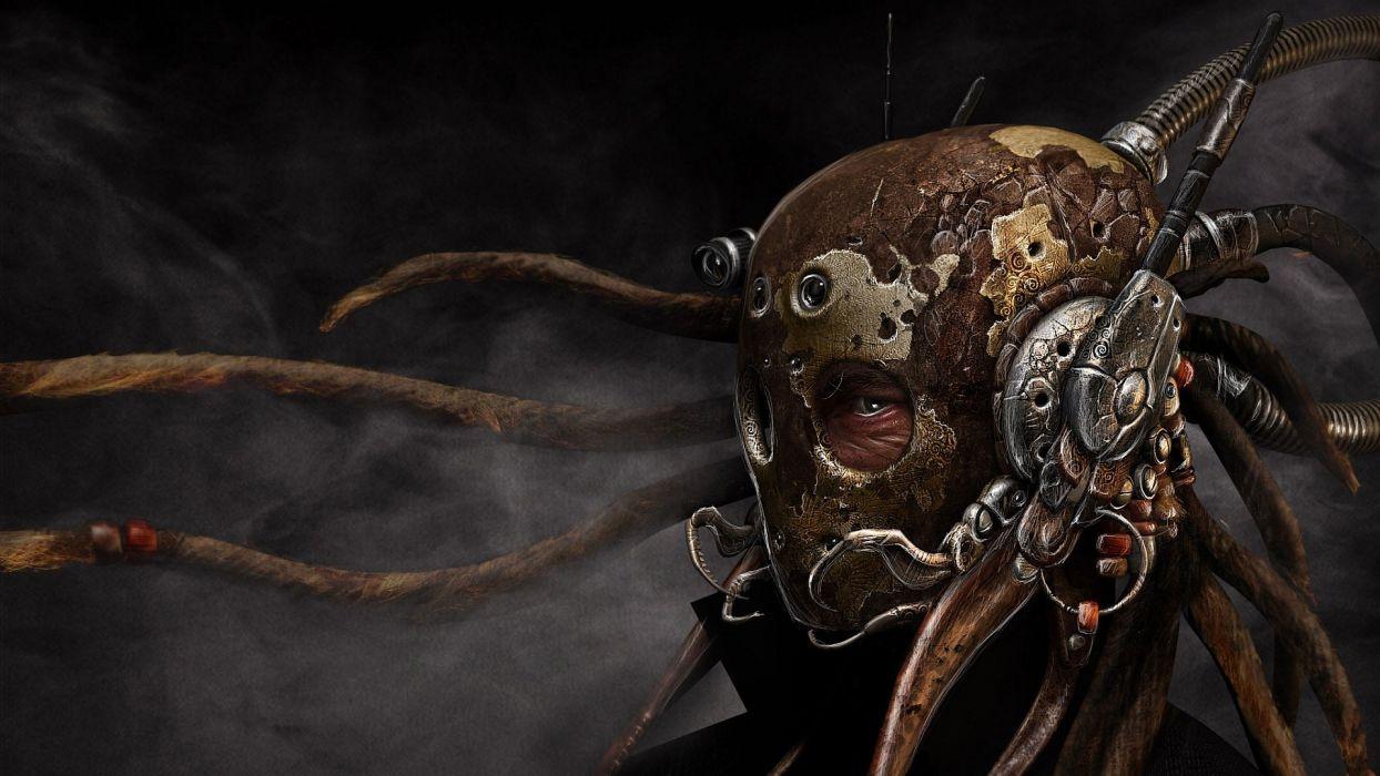 1244x700 Mask Steampunk dark wallpaperx1080