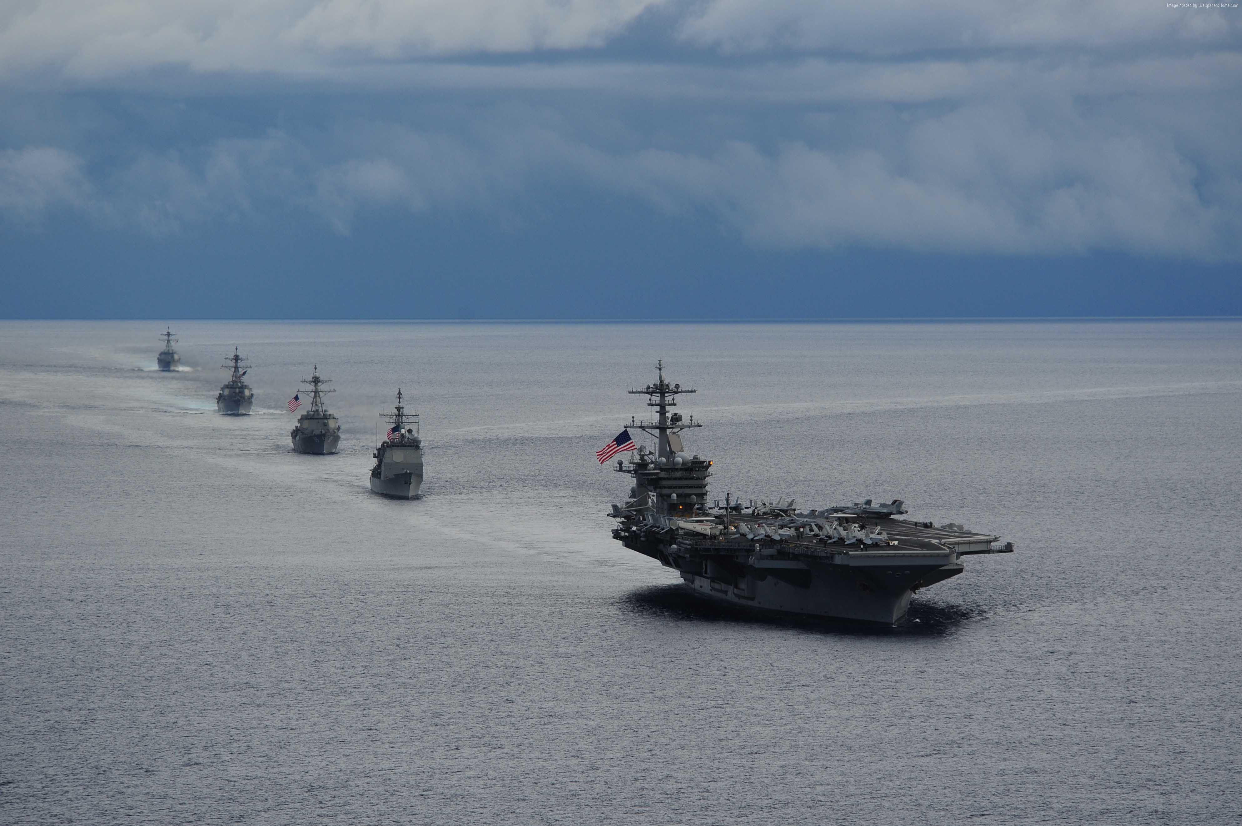 3973x2643 Wallpaper USS Theodore Roosevelt, CVN- Big Stick, TR, aircraft