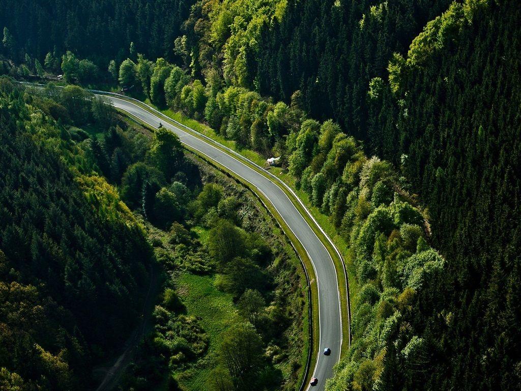 1024x768 Wallpaper Nurburgring, Road, Woods .best