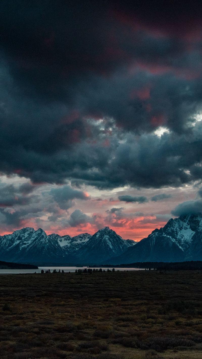 800x1420 Wallpaper Mountains, Clouds, Cloudy, Sky West Ghost Town Wallpaper & Background Download