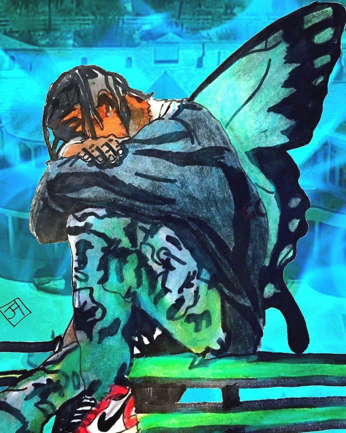 1442x1804 Travis scott wallpaper .com