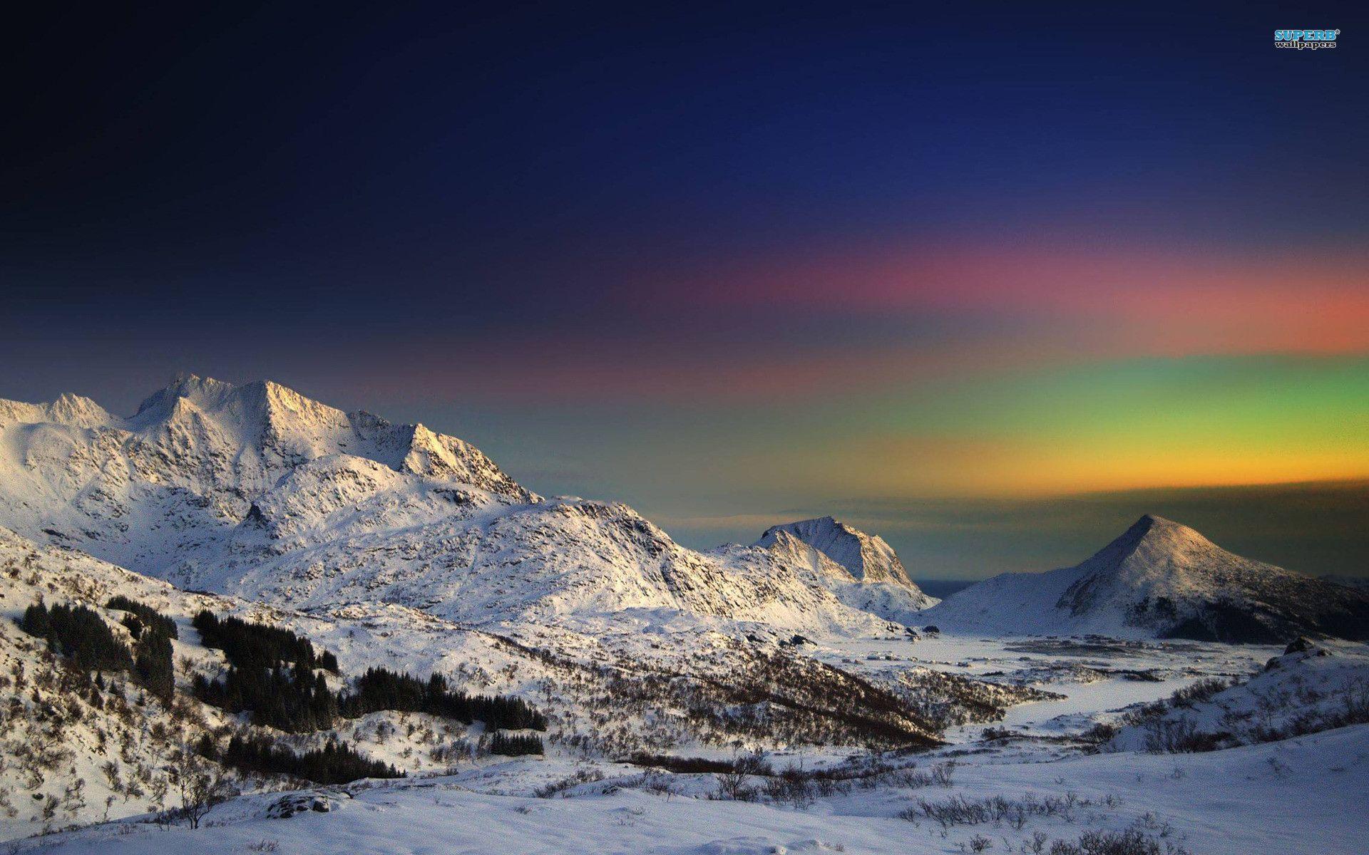 1920x1200 1920x Snowy Mountain Sunset Wallpaper Data Id And Sunset Wallpaper HD