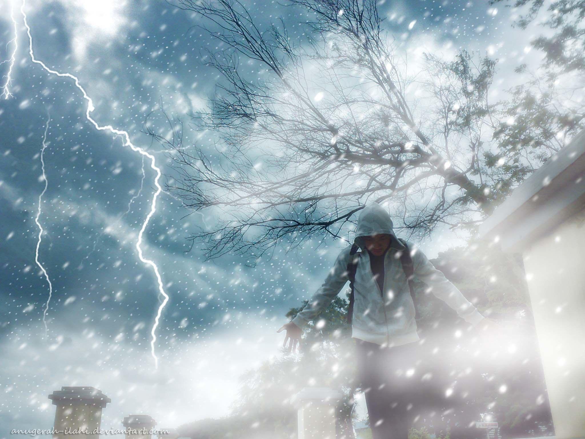 2048x1536 Snow Storm Wallpaper