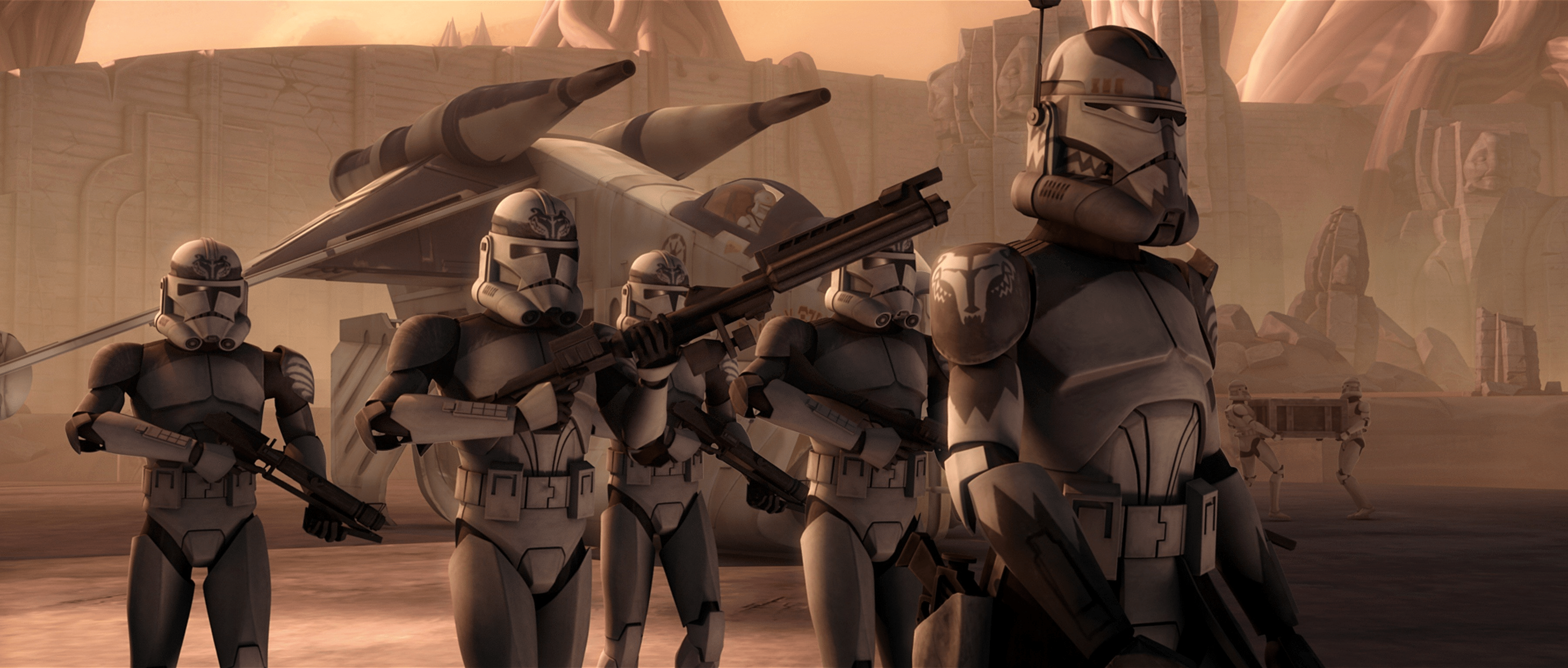 3600x1533 #Star Wars, #clone trooper .