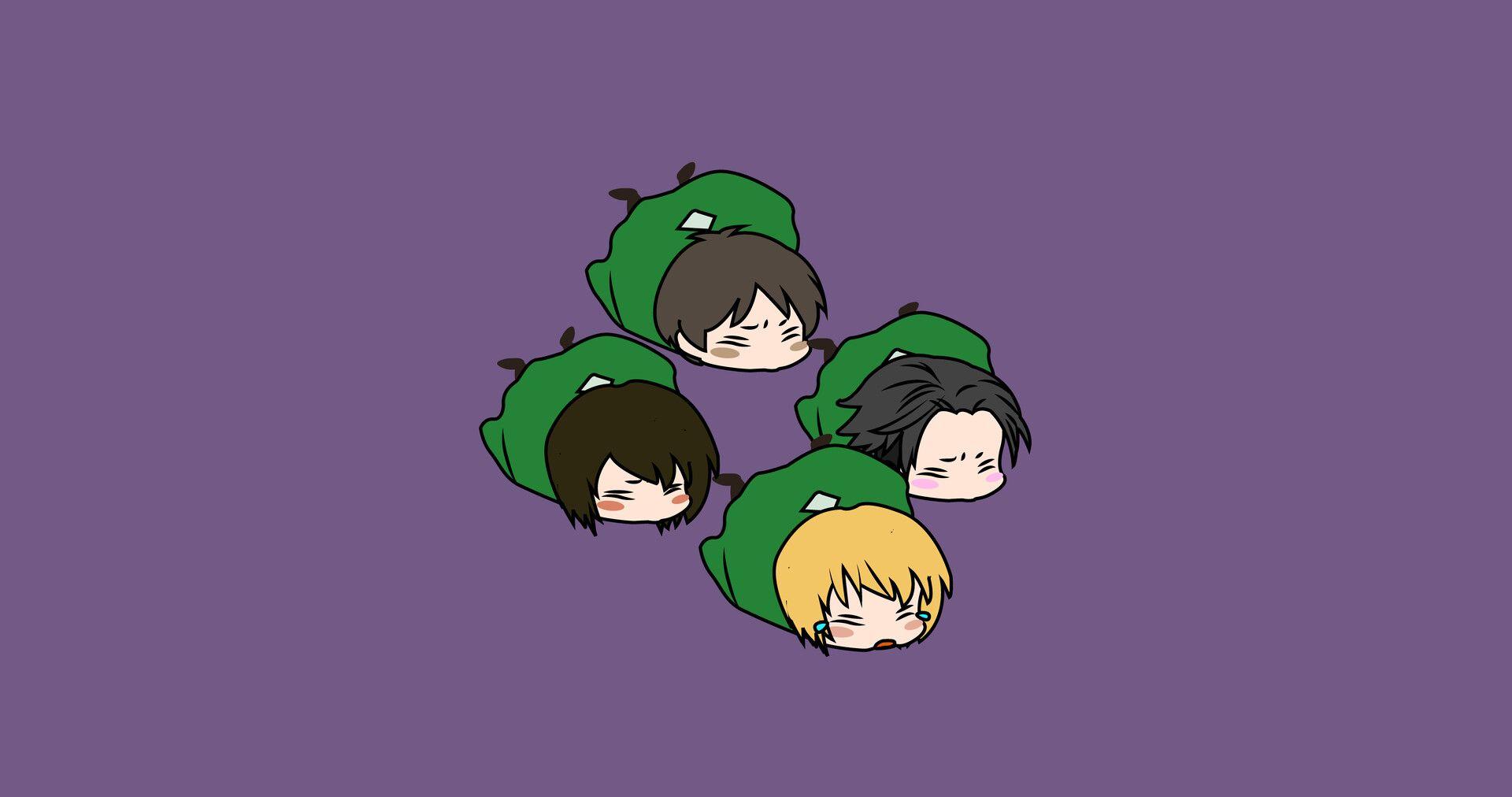 1920x1012 Attack on Titan chibi free wallpaper