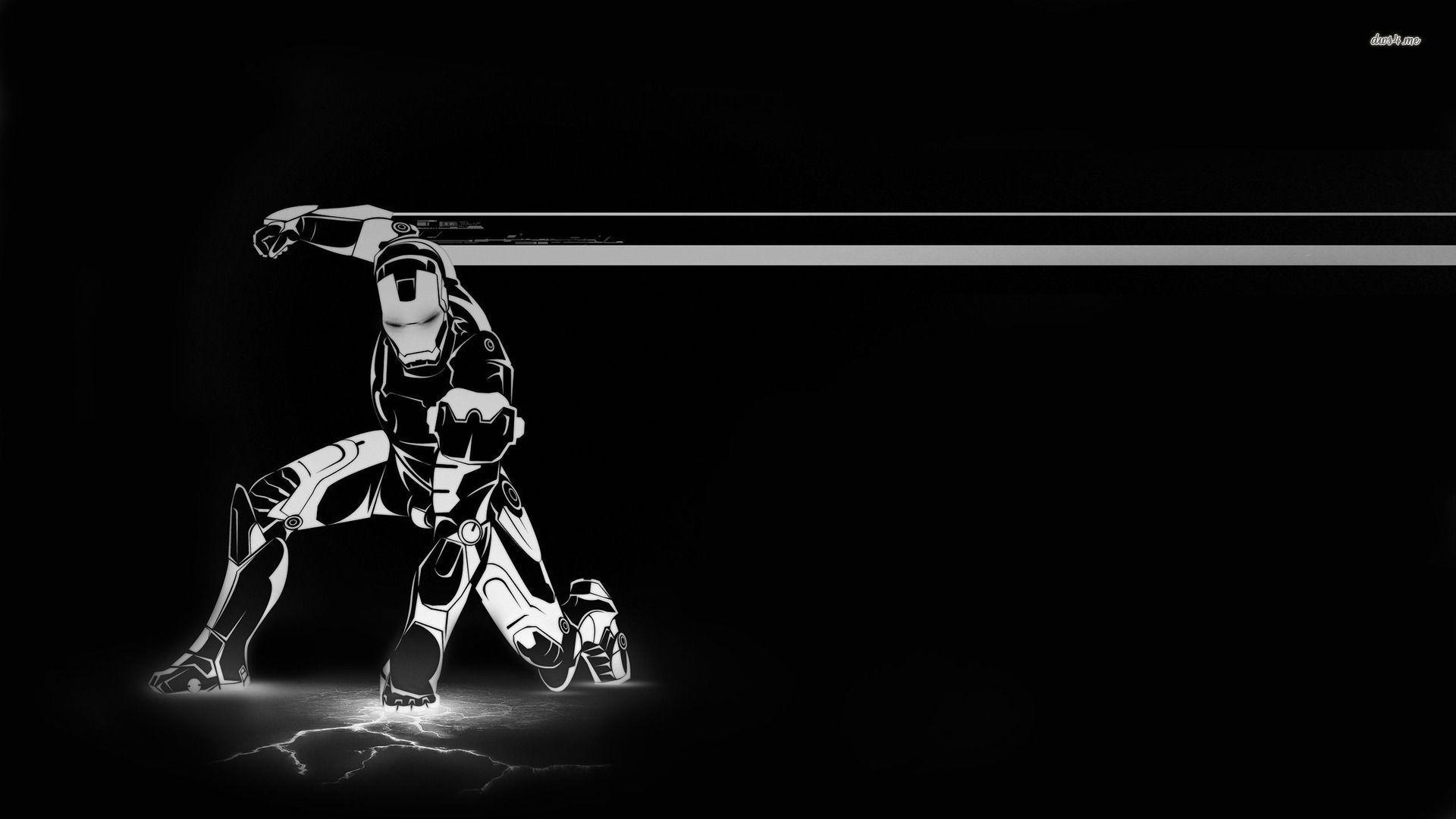1920x1080 Iron Man Black Desktop Wallpaper
