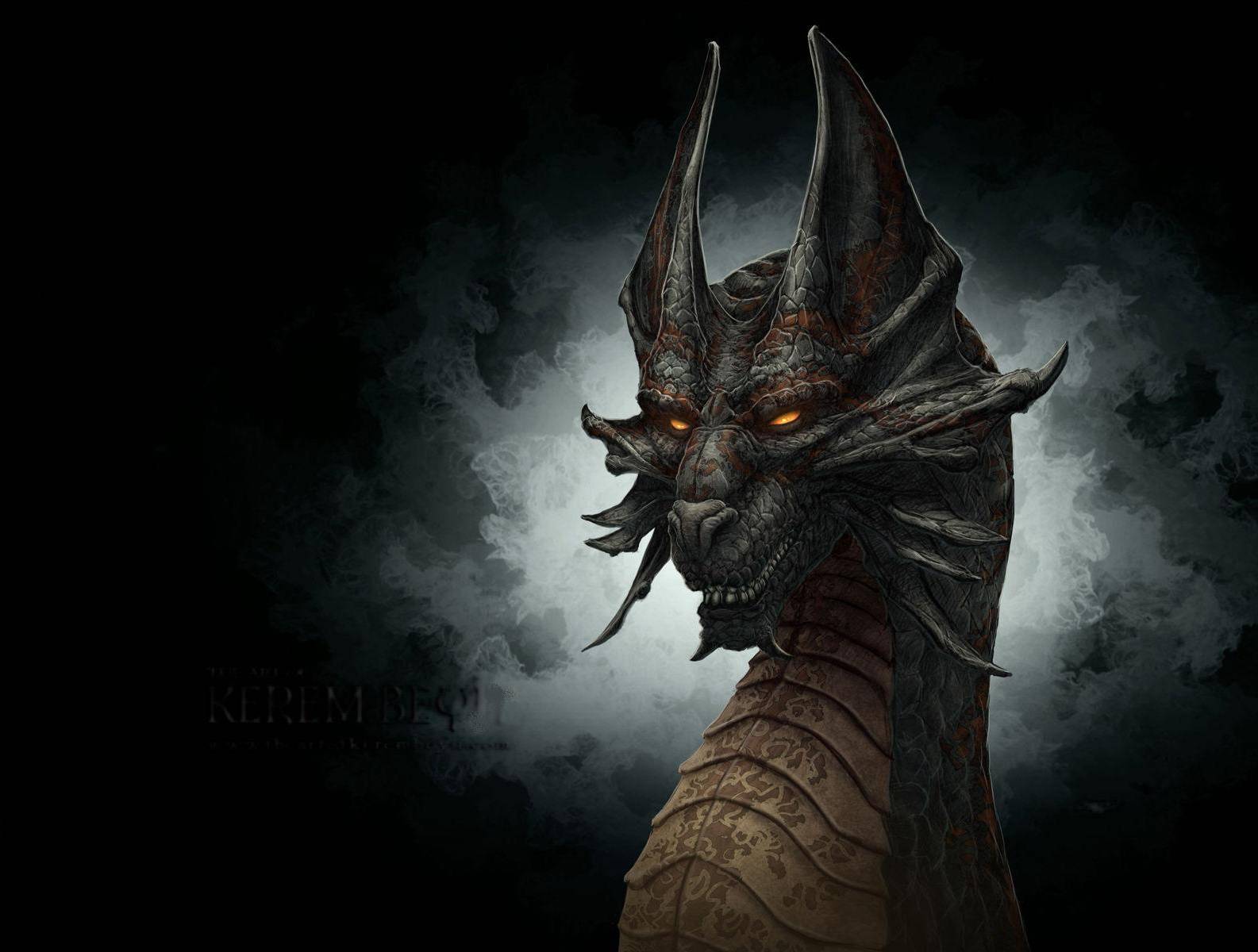 1585x1200 Dark Dragon wallpaper by kero2011 .