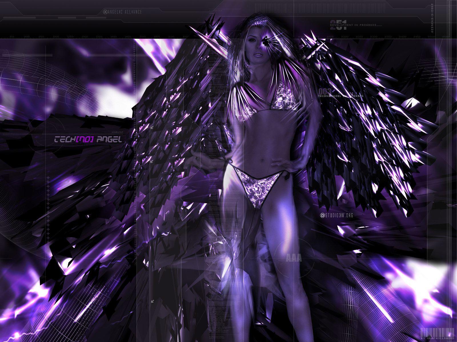 1600x1200 Angle Techno Wallpaper Cyber Girl .