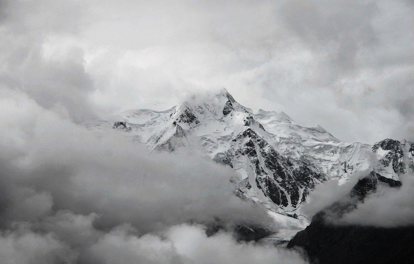 1332x850 Wallpaper clouds, snow, white, Mountain .