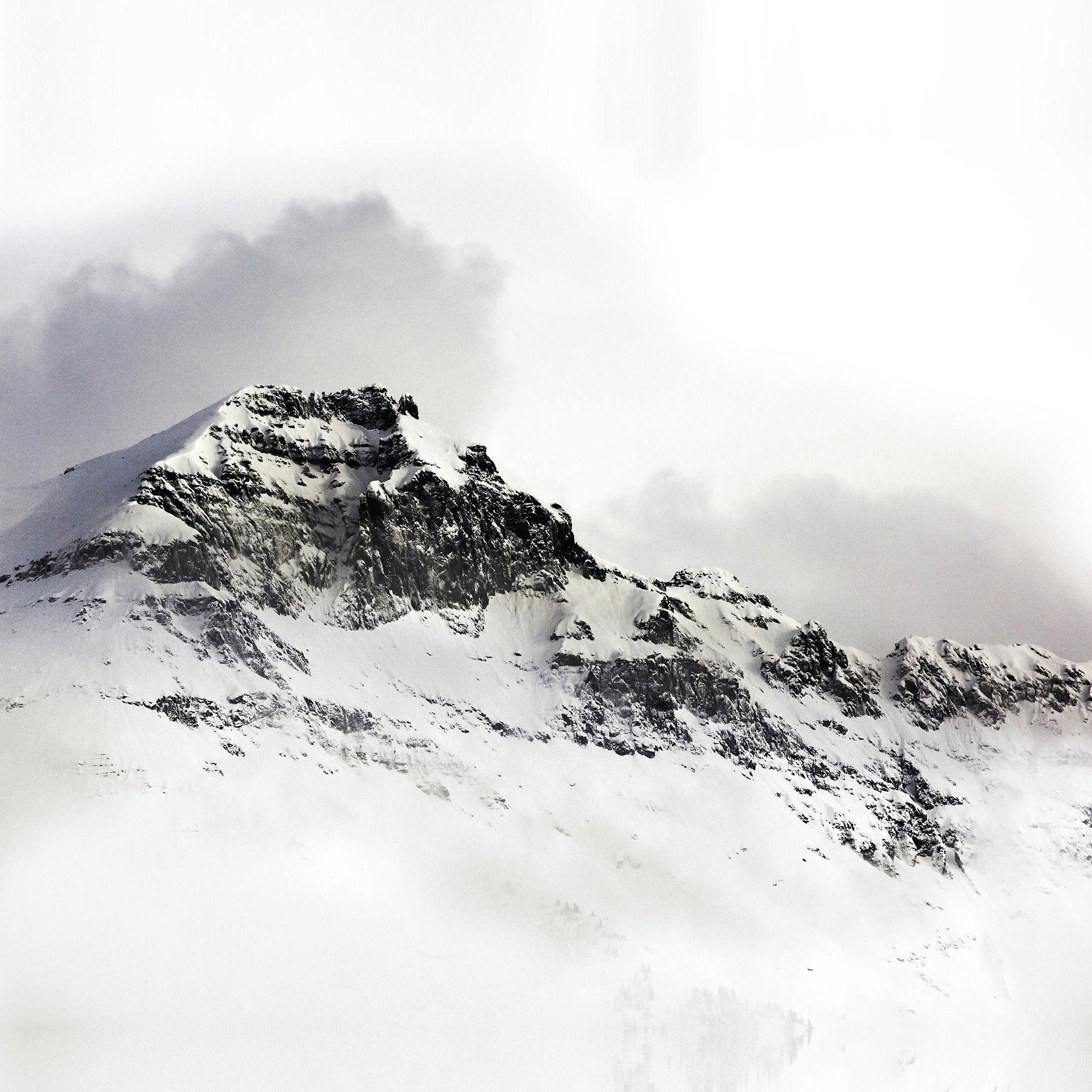 2048x2048 Mountain White Snow Winter Minimal iPad .