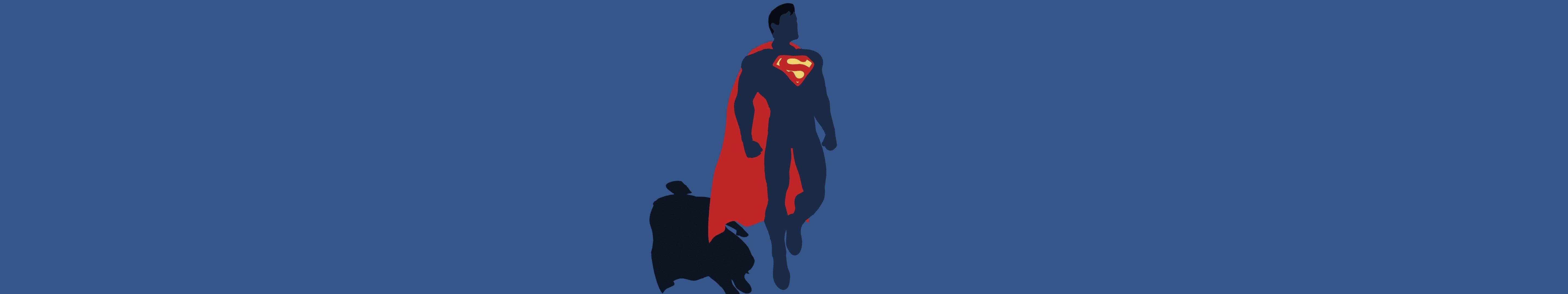 5760x1080 Minimalistic Superman Triple Monitor .