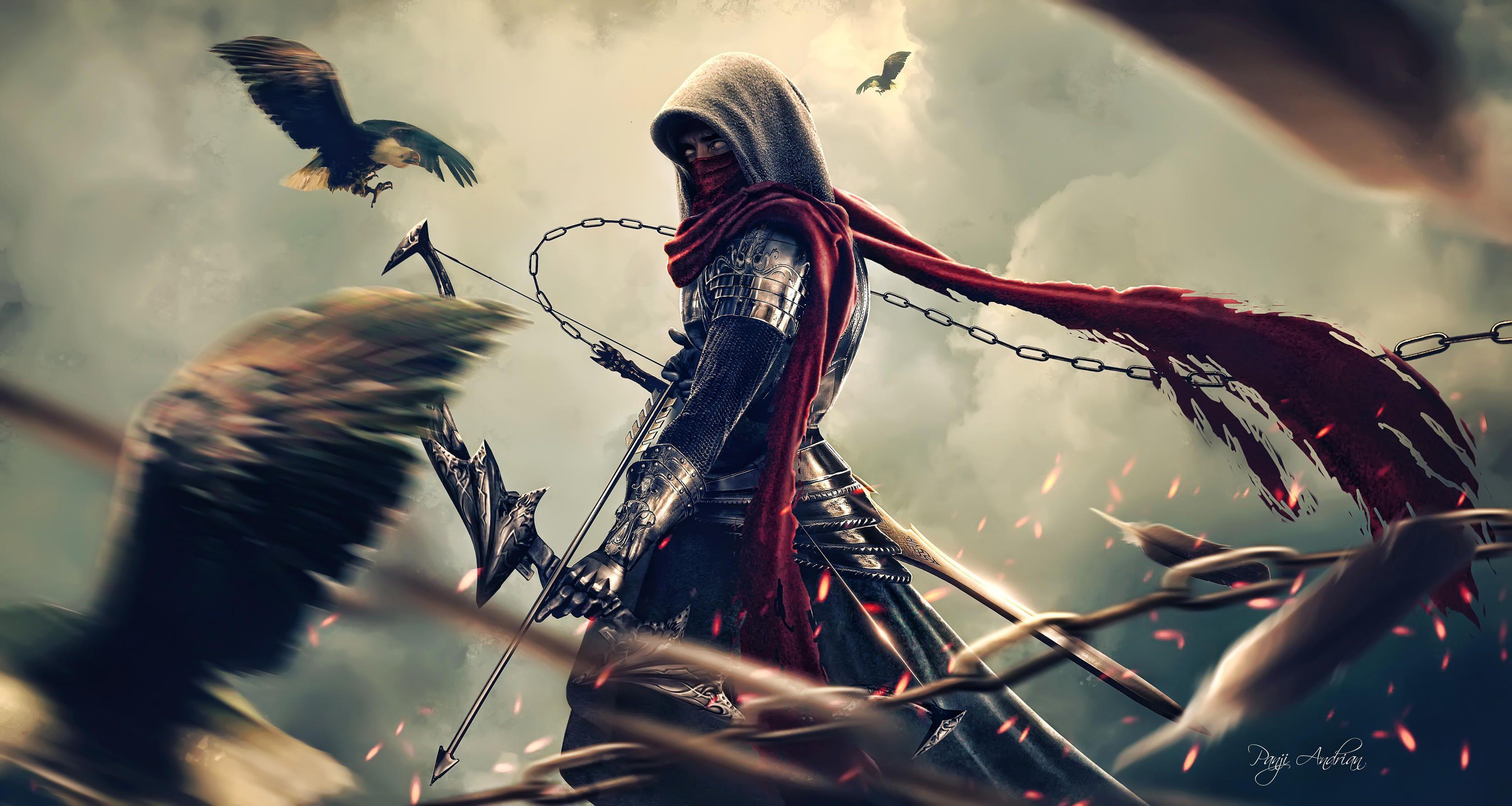 3353x1788 The Eagle Archer 4k, HD Artist, 4k .