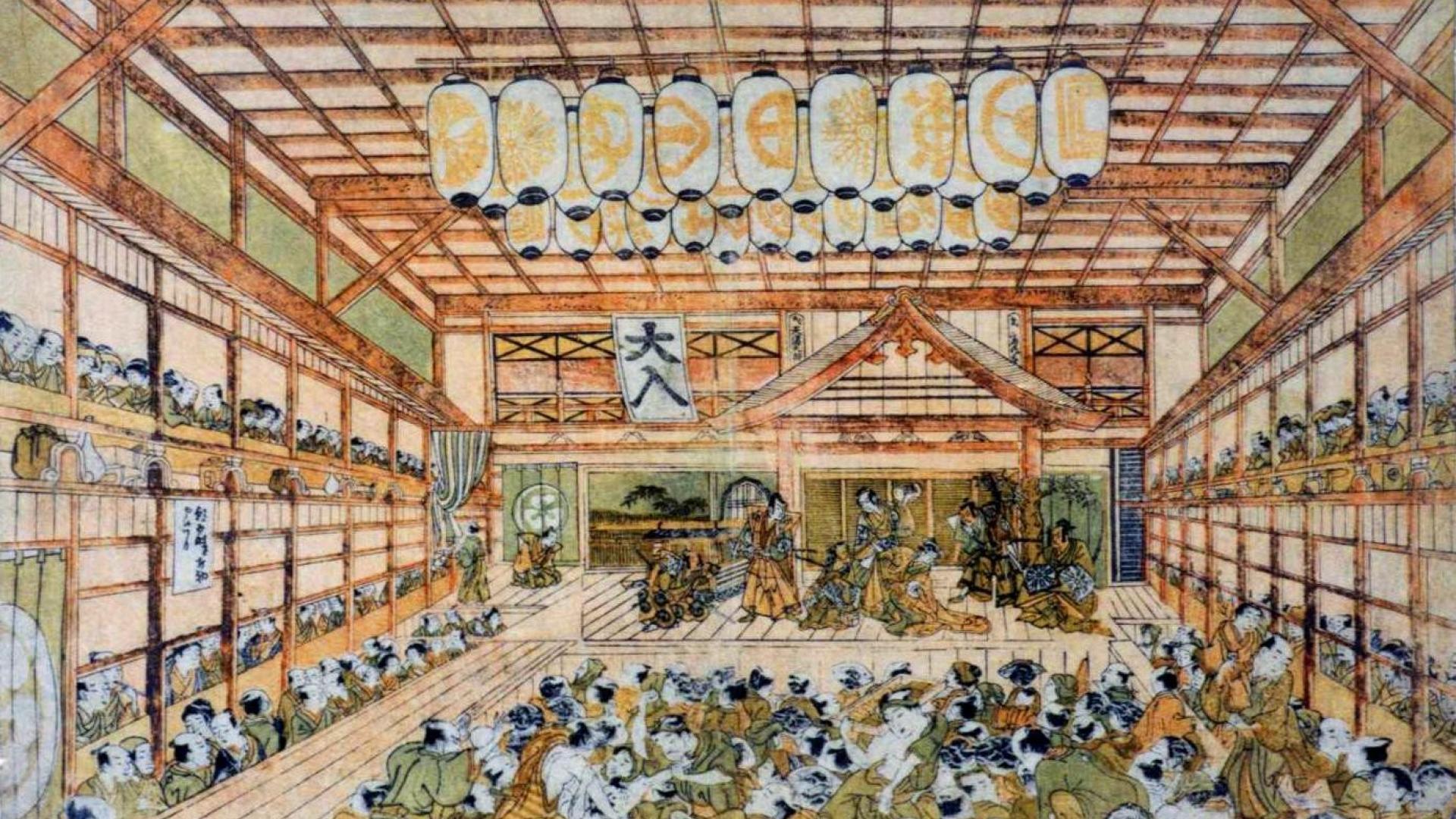 1920x1080 Artwork theatre temple traditional art scene kabuki wallpaper