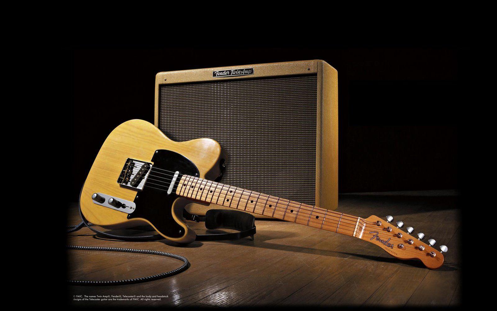 1600x1000 Fender Telecaster And Amp .