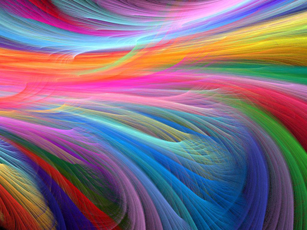1024x768 Rainbow ocean desktop PC .