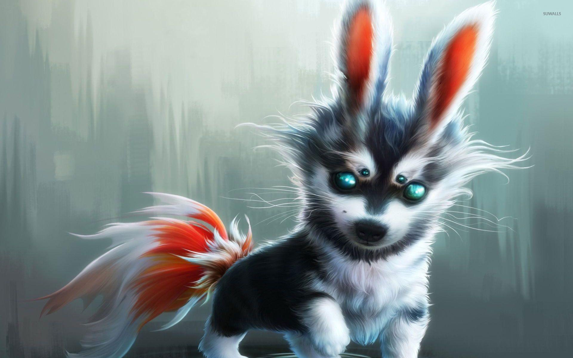 1920x1200 Free download Cute wolf cub wallpaper .